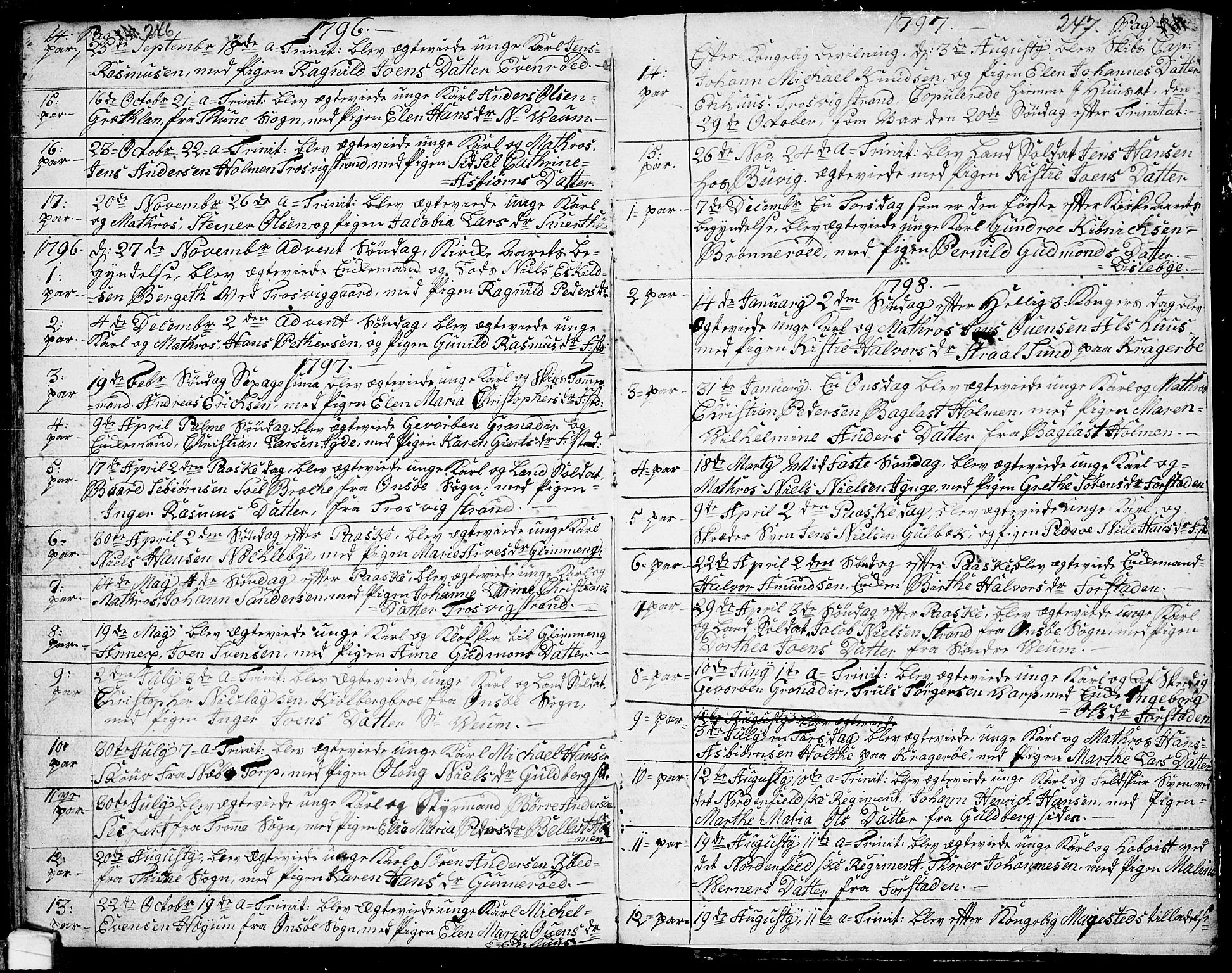 Glemmen prestekontor Kirkebøker, SAO/A-10908/F/Fa/L0002: Parish register (official) no. 2, 1771-1803, p. 246-247