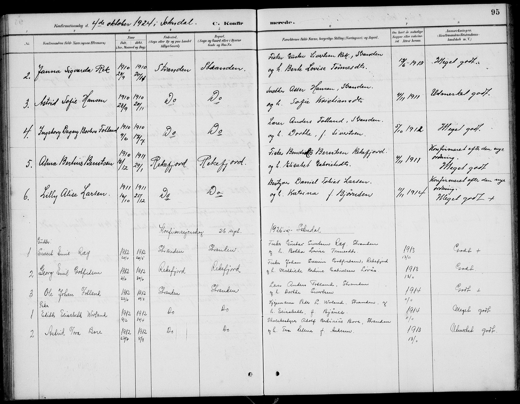 Sokndal sokneprestkontor, SAST/A-101808: Parish register (copy) no. B 5, 1887-1934, p. 95