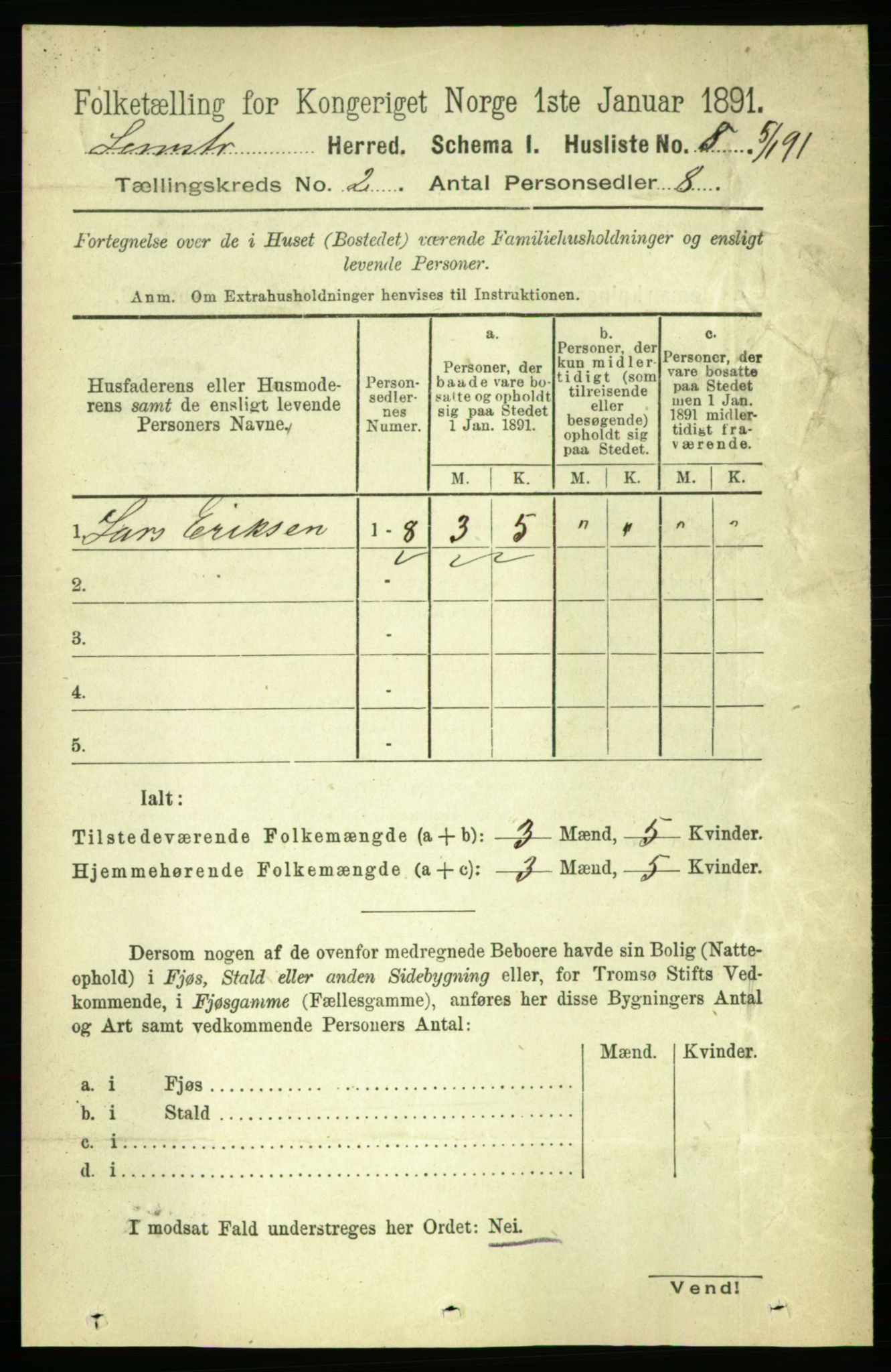 RA, 1891 census for 1654 Leinstrand, 1891, p. 428