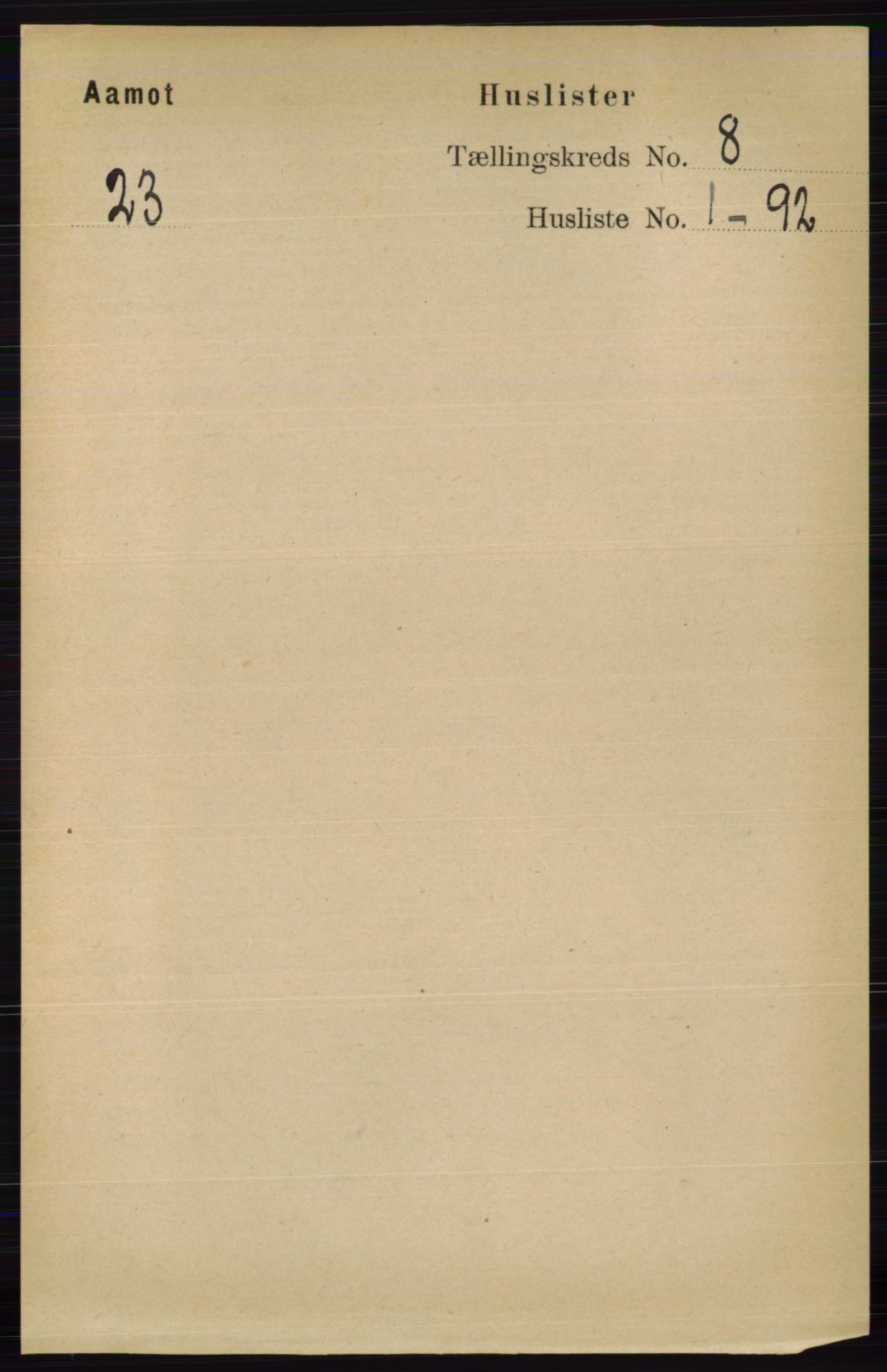 RA, 1891 census for 0429 Åmot, 1891, p. 3301
