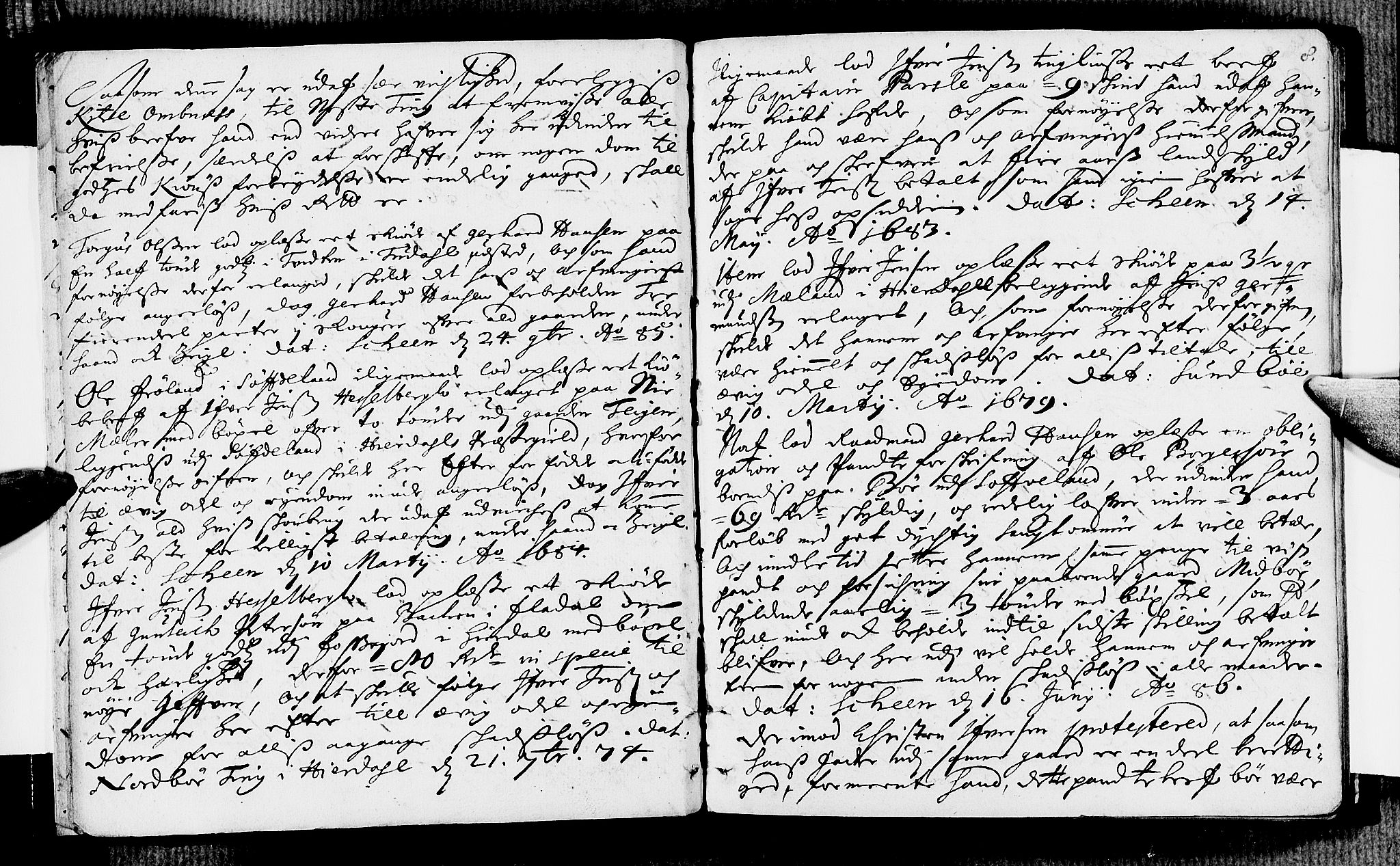 Øvre Telemark østfjelske sorenskriveri, AV/SAKO-A-213/F/Fa/Faa/L0014: Tingbok, 1685, p. 8