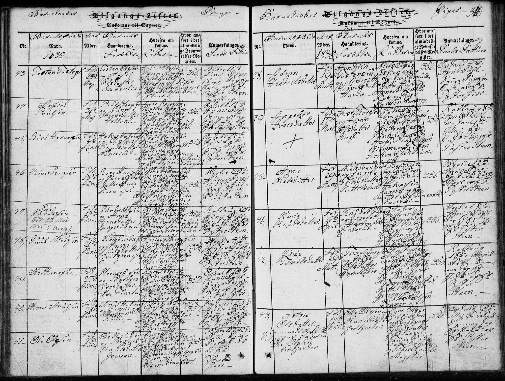 Rollag kirkebøker, AV/SAKO-A-240/G/Ga/L0001: Parish register (copy) no. I 1, 1814-1831, p. 310