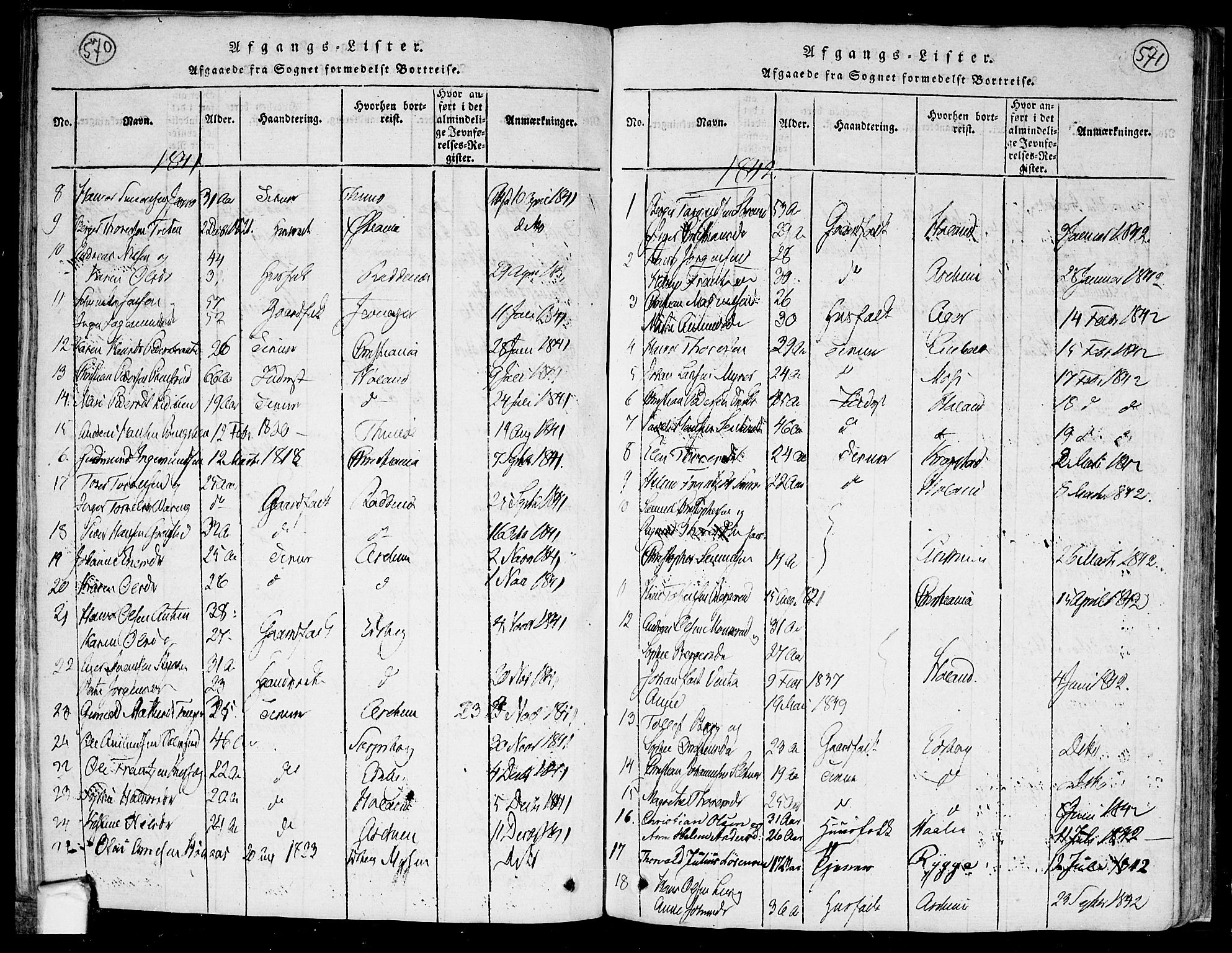 Trøgstad prestekontor Kirkebøker, SAO/A-10925/F/Fa/L0006: Parish register (official) no. I 6, 1815-1844, p. 570-571