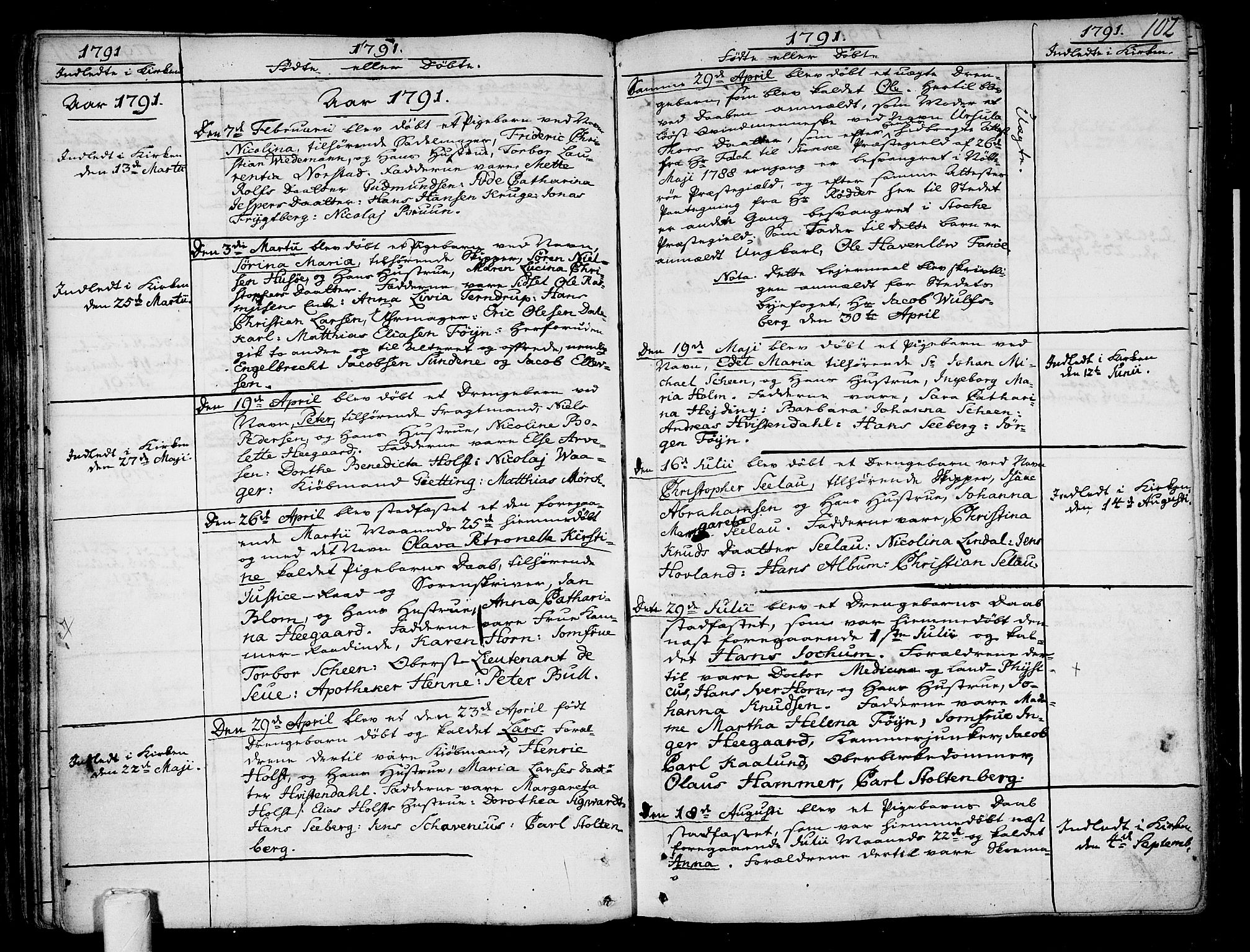 Tønsberg kirkebøker, AV/SAKO-A-330/F/Fa/L0002: Parish register (official) no. I 2, 1760-1796, p. 102