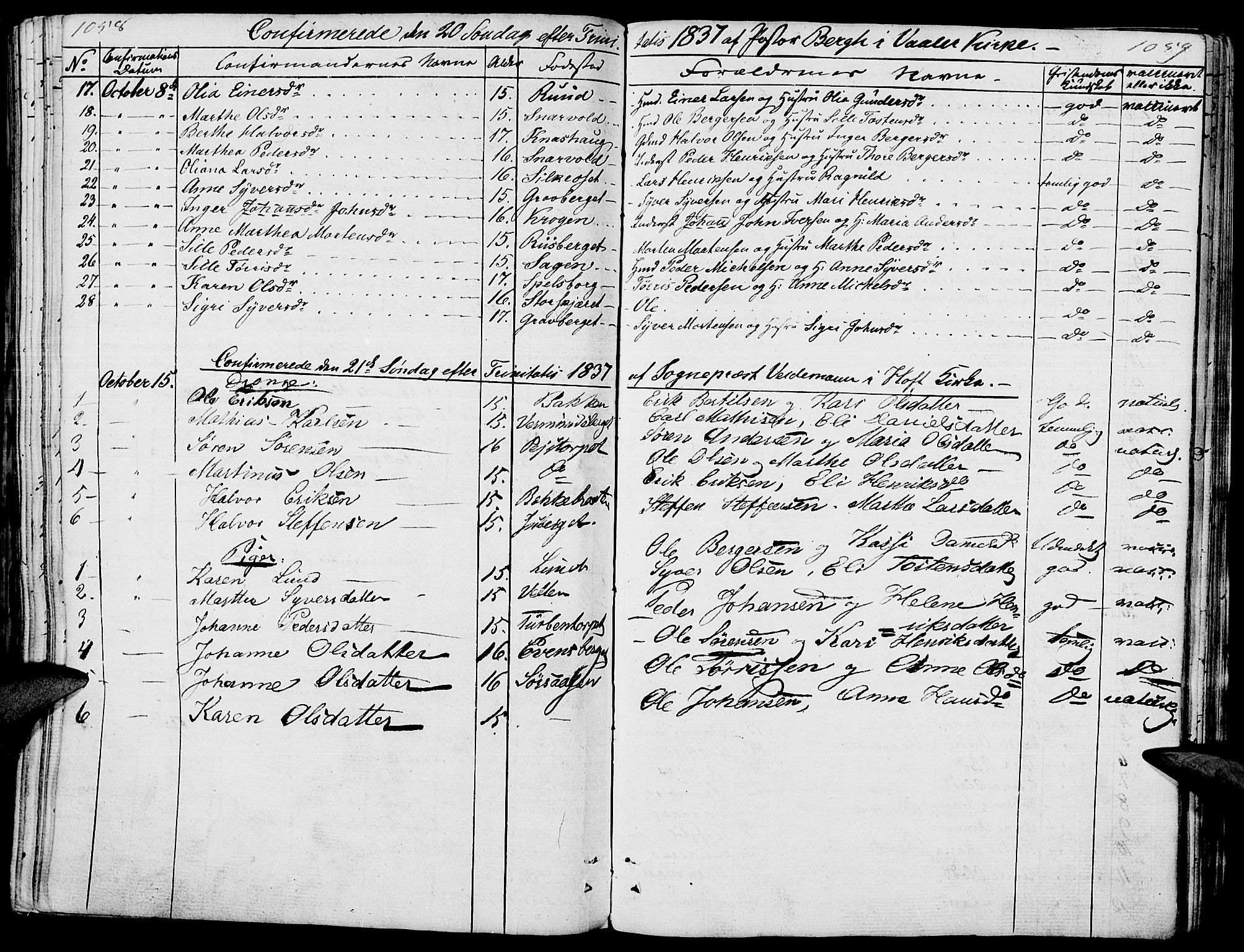 Hof prestekontor, AV/SAH-PREST-038/H/Ha/Haa/L0006: Parish register (official) no. 6, 1822-1841, p. 1058-1059