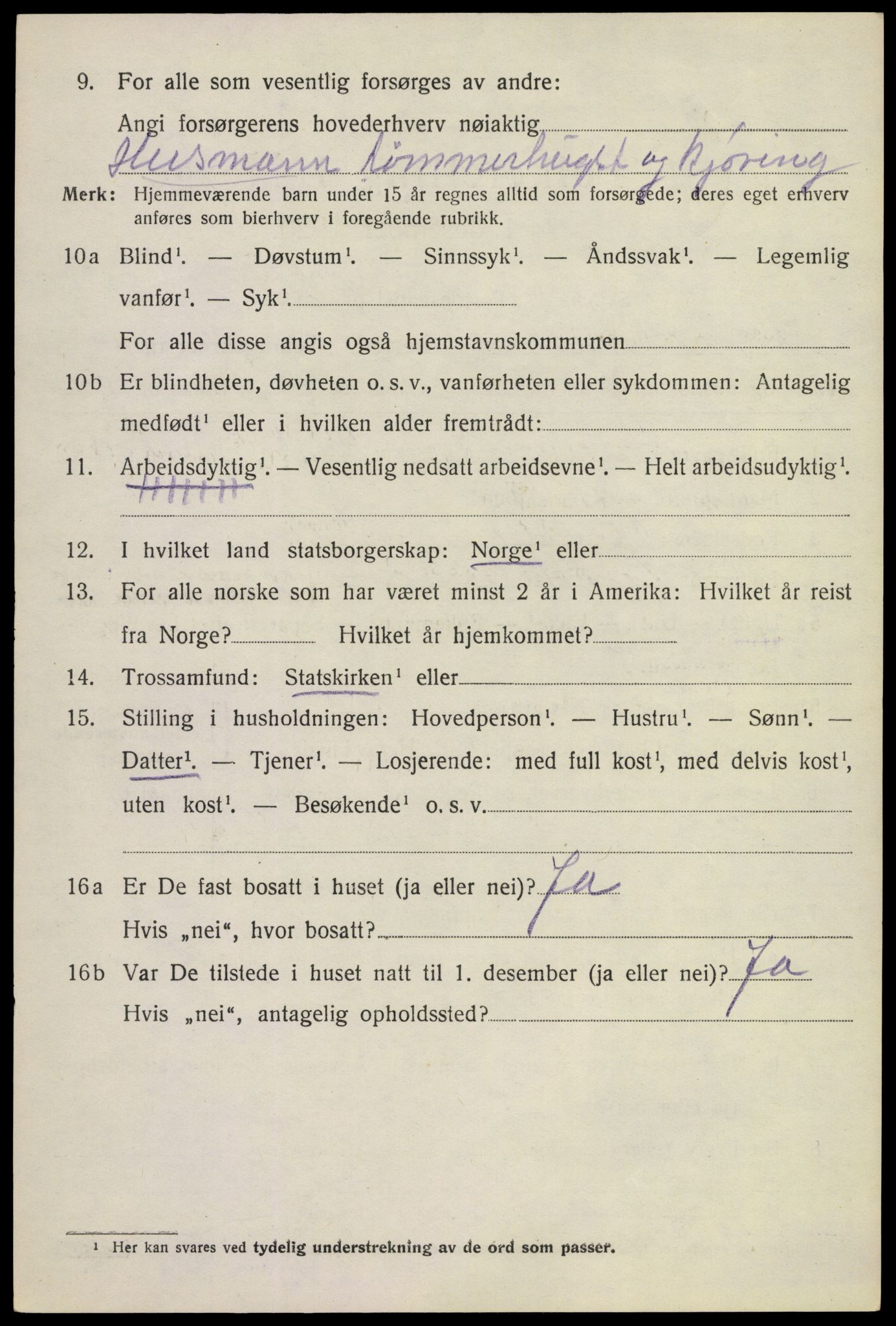 SAKO, 1920 census for Krødsherad, 1920, p. 2818