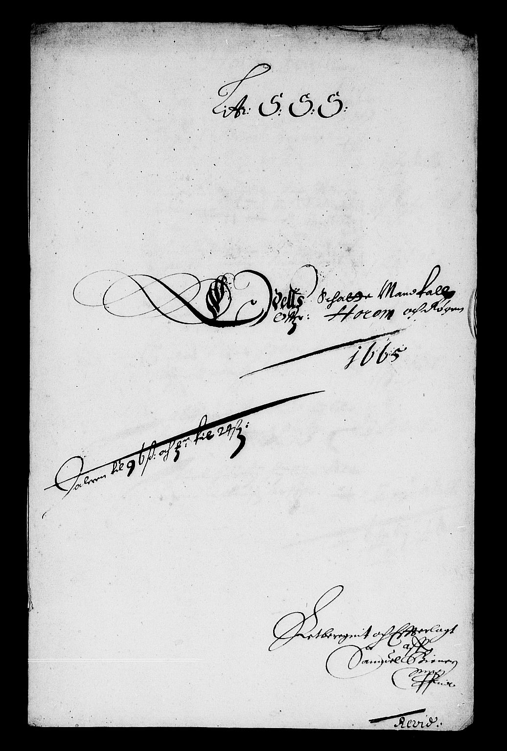 Rentekammeret inntil 1814, Reviderte regnskaper, Stiftamtstueregnskaper, Landkommissariatet på Akershus og Akershus stiftamt, AV/RA-EA-5869/R/Ra/L0032: Landkommissariatet på Akershus, 1665