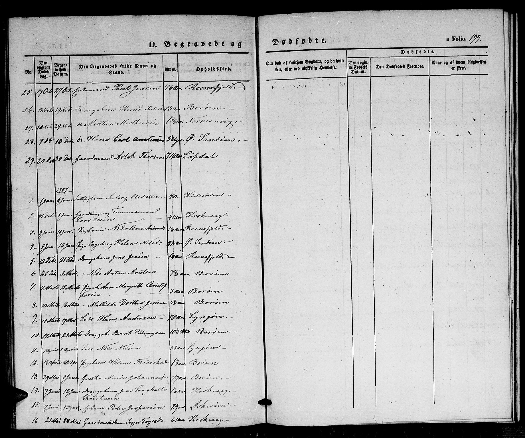 Dypvåg sokneprestkontor, AV/SAK-1111-0007/F/Fb/Fba/L0010: Parish register (copy) no. B 10, 1842-1857, p. 199