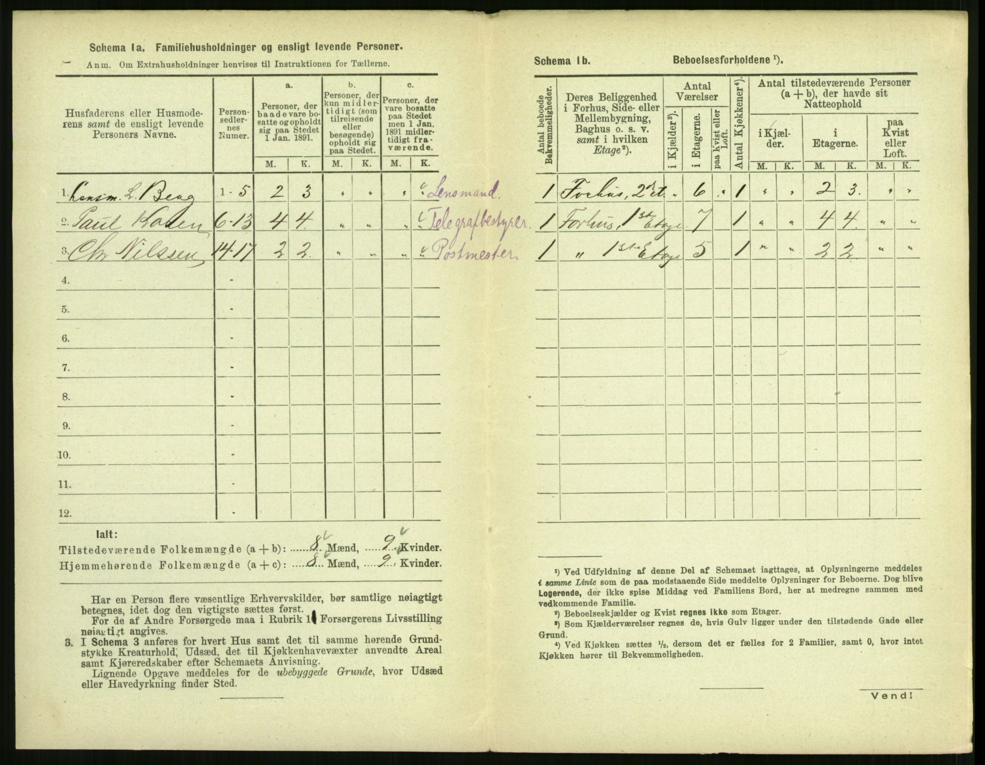 RA, 1891 census for 1701 Levanger, 1891, p. 828