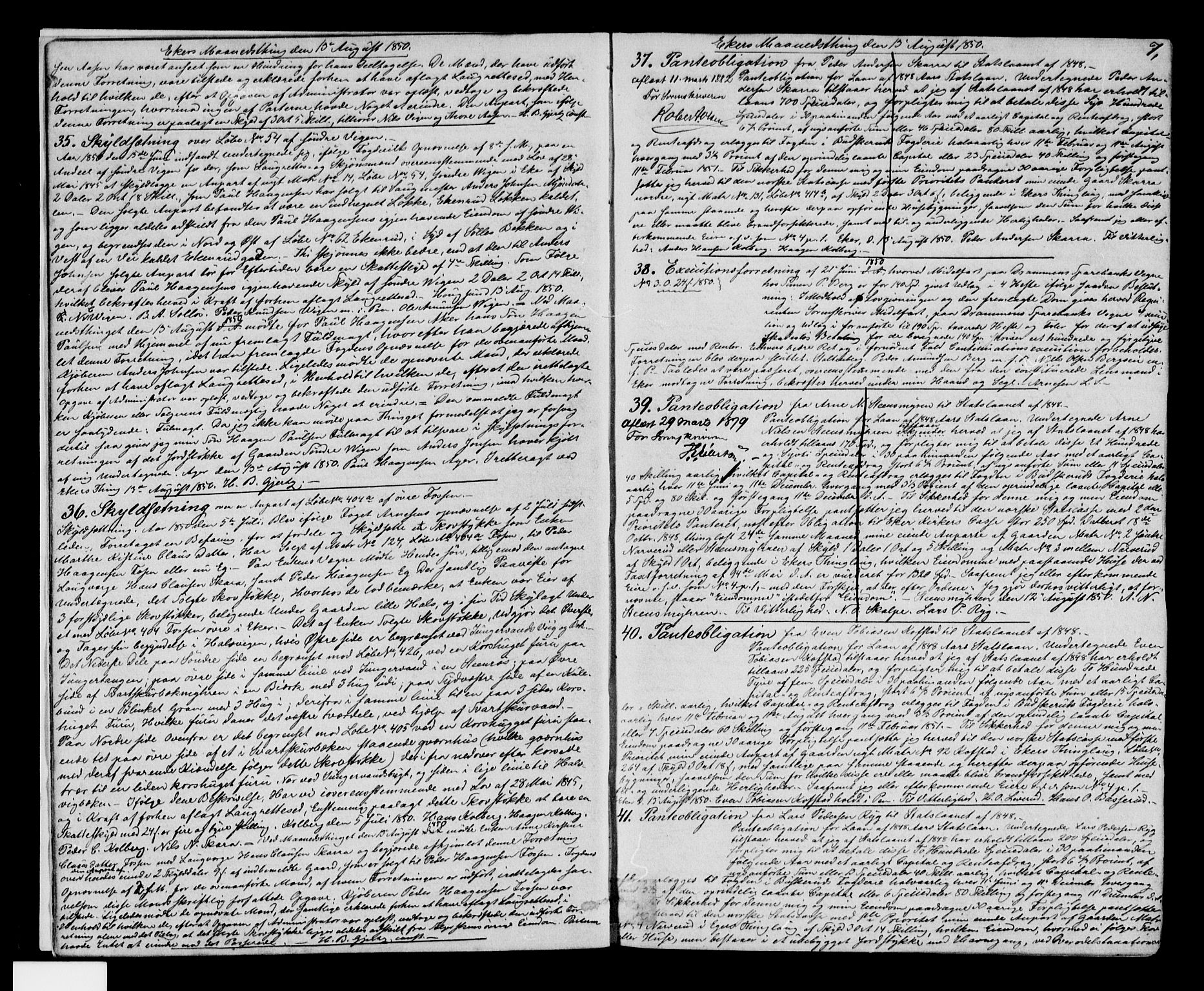 Eiker, Modum og Sigdal sorenskriveri, SAKO/A-123/G/Ga/Gaa/L0013a: Mortgage book no. I 13a, 1850-1852, p. 7