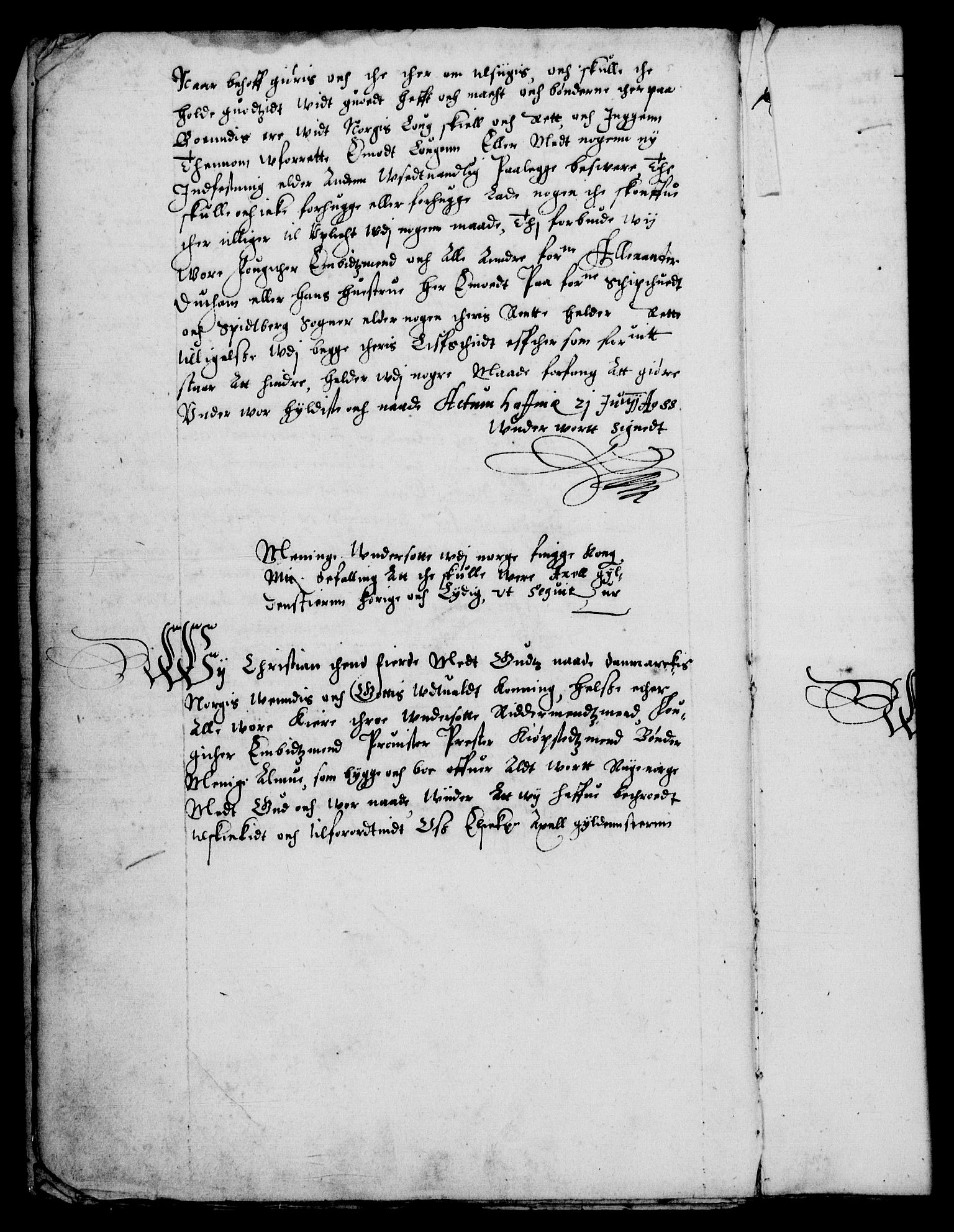 Danske Kanselli 1572-1799, AV/RA-EA-3023/F/Fc/Fca/Fcaa/L0002: Norske registre (mikrofilm), 1588-1596, p. 5b