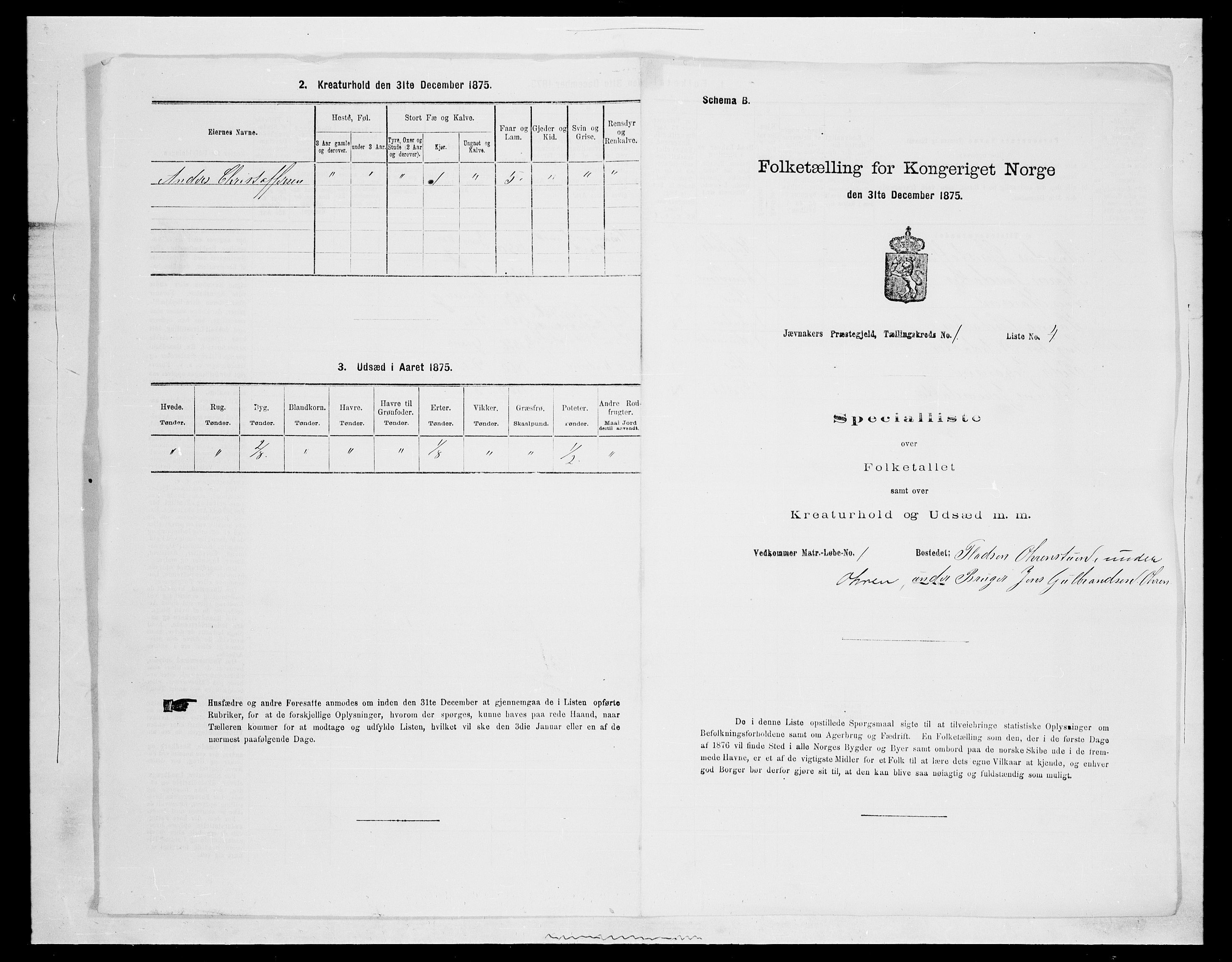 SAH, 1875 census for 0532P Jevnaker, 1875, p. 117