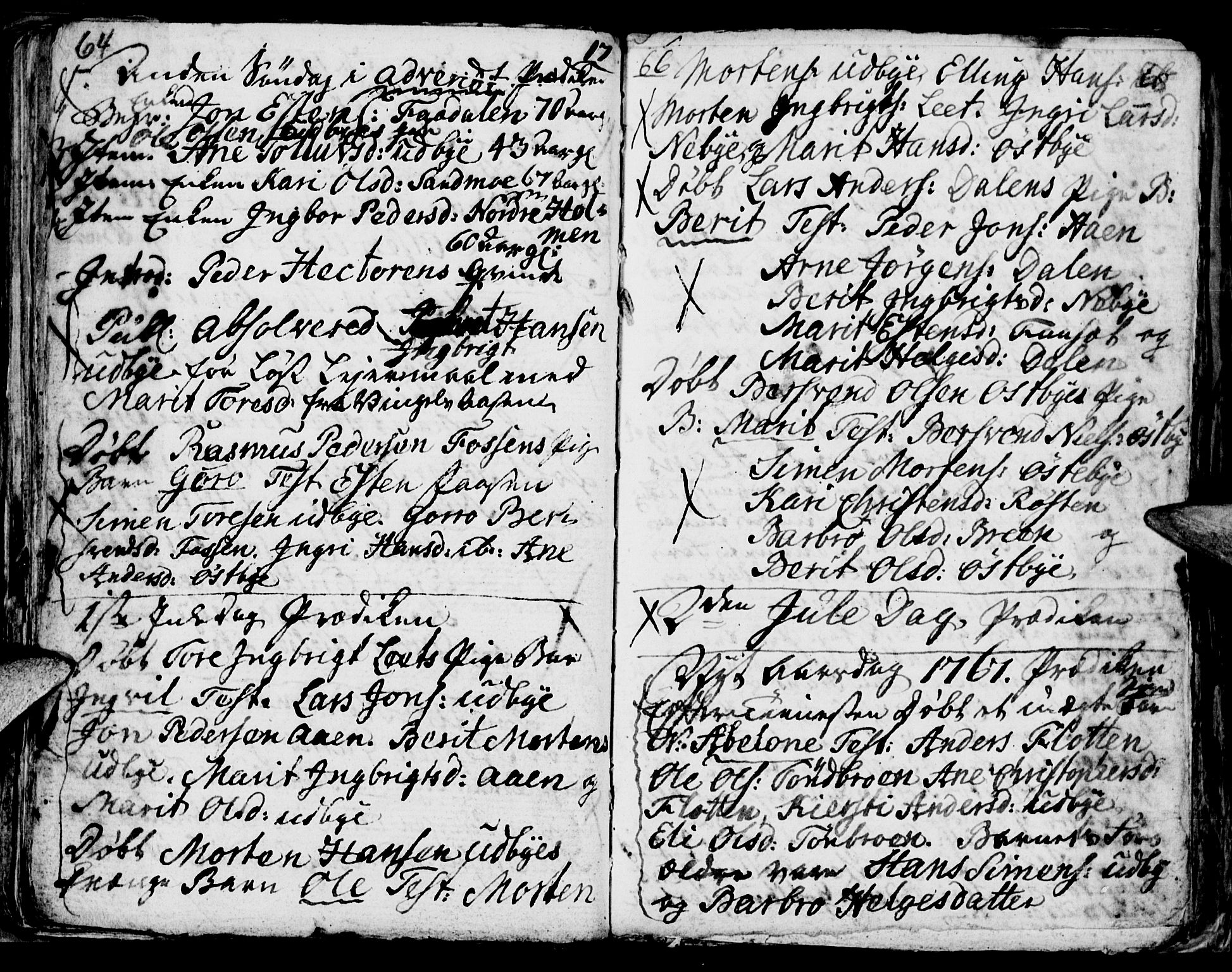 Tynset prestekontor, SAH/PREST-058/H/Ha/Haa/L0006: Parish register (official) no. 6, 1763-1779, p. 64-65