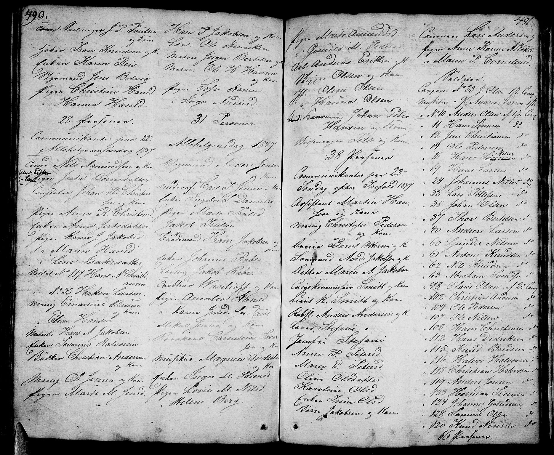 Stavern kirkebøker, AV/SAKO-A-318/F/Fa/L0004: Parish register (official) no. 4, 1809-1816, p. 490-491