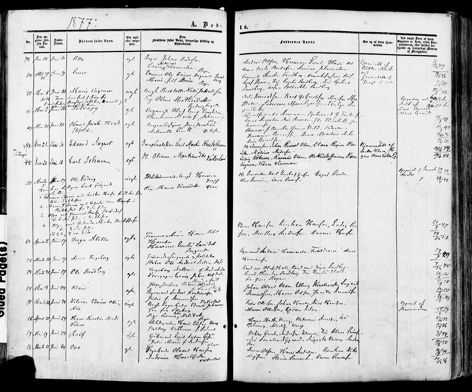 Fredrikstad prestekontor Kirkebøker, AV/SAO-A-11082/F/Fa/L0006: Parish register (official) no. 6, 1857-1878, p. 116