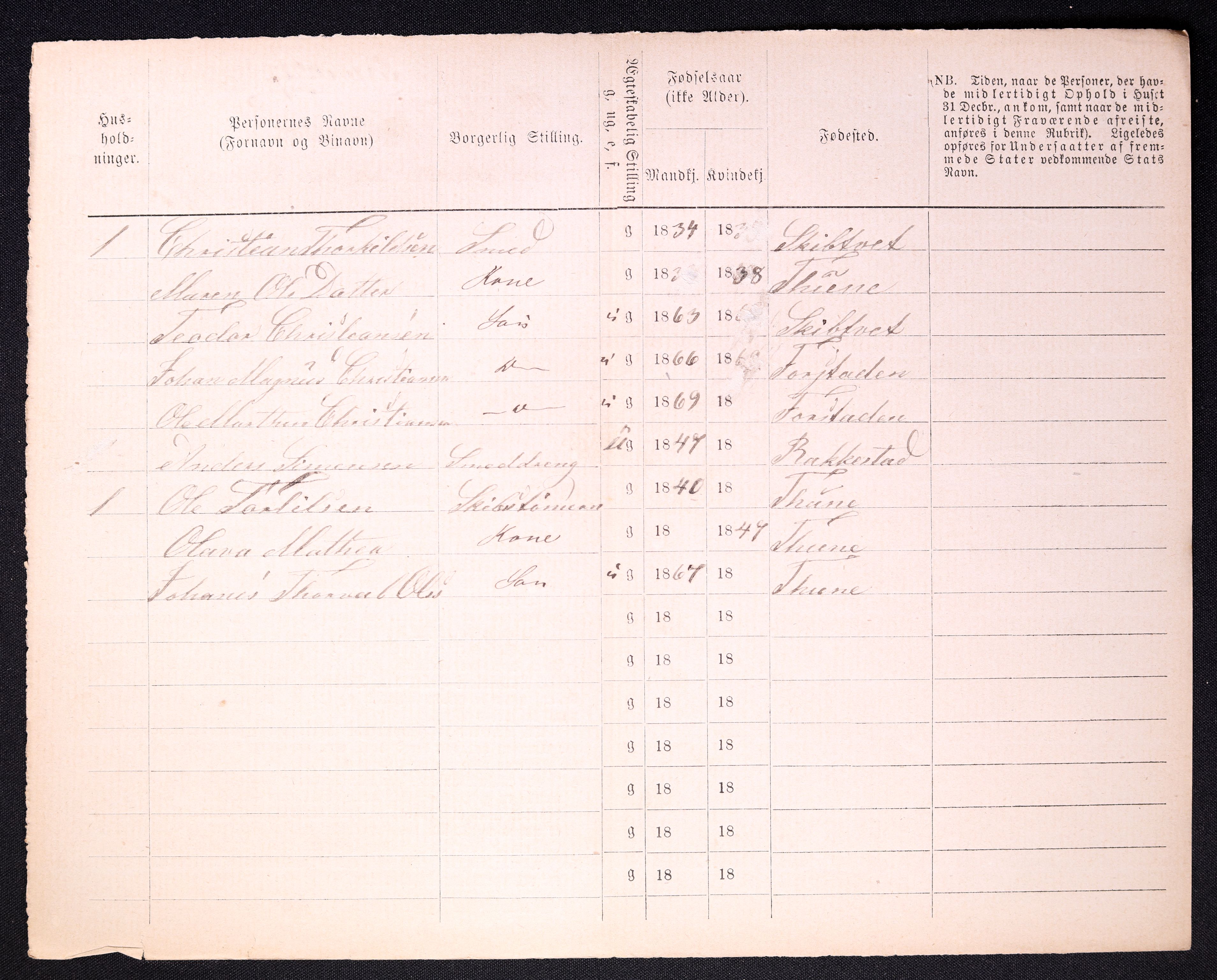 RA, 1870 census for 0103 Fredrikstad, 1870, p. 1456