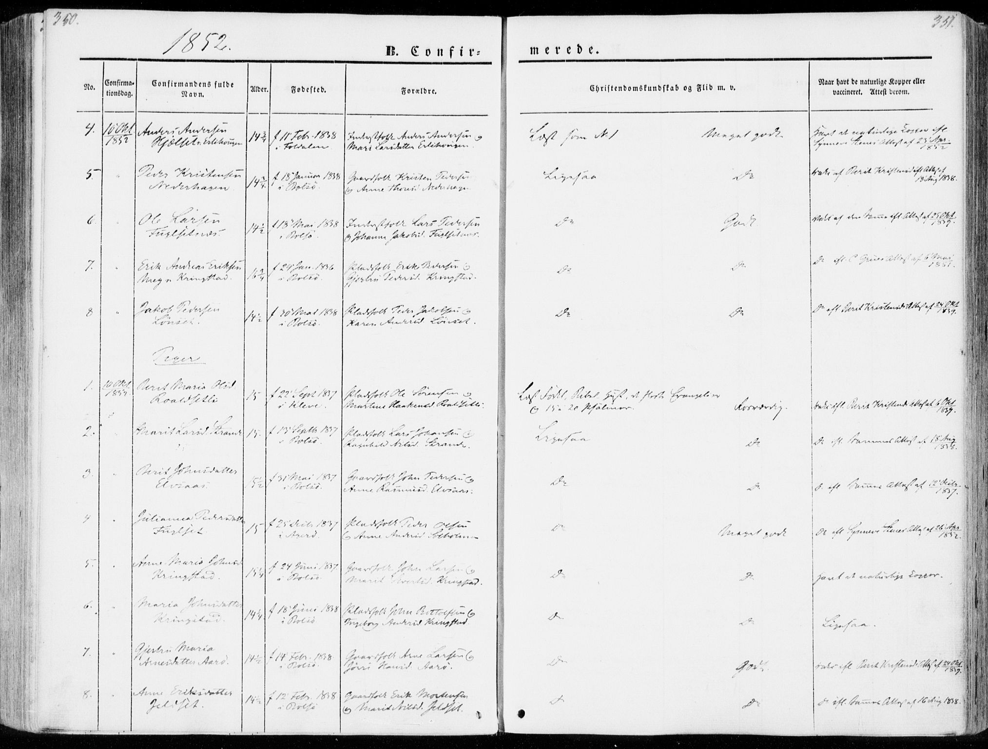 Ministerialprotokoller, klokkerbøker og fødselsregistre - Møre og Romsdal, AV/SAT-A-1454/555/L0653: Parish register (official) no. 555A04, 1843-1869, p. 350-351