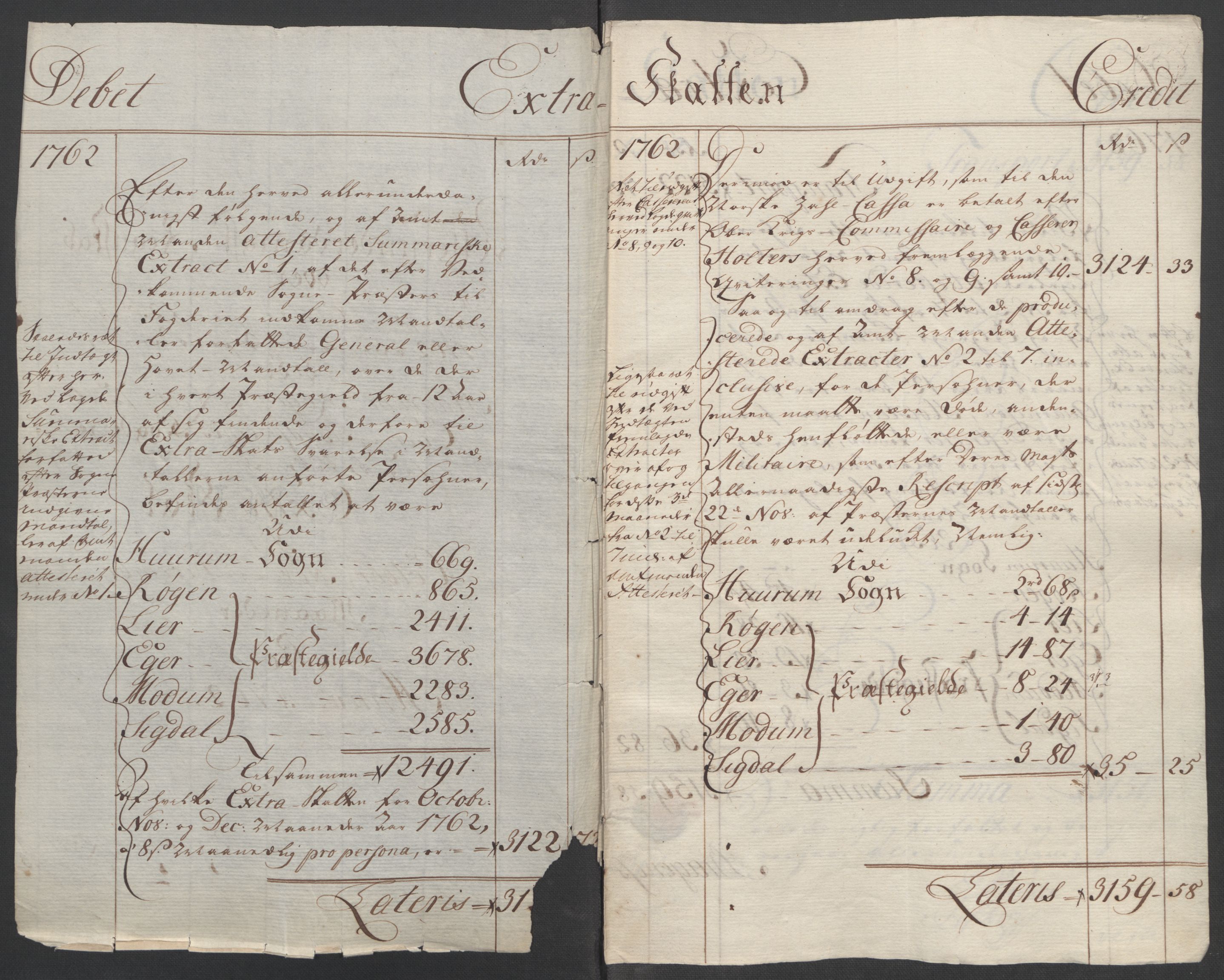 Rentekammeret inntil 1814, Reviderte regnskaper, Fogderegnskap, RA/EA-4092/R31/L1833: Ekstraskatten Hurum, Røyken, Eiker, Lier og Buskerud, 1762-1764, p. 6