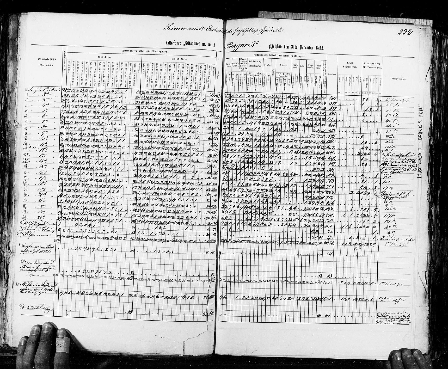 RA, Census 1855, vol. 8: Risør-Vadsø, 1855, p. 232