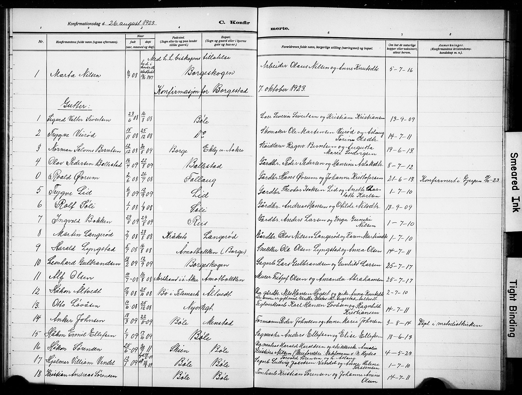 Gjerpen kirkebøker, AV/SAKO-A-265/G/Gb/L0001: Parish register (copy) no. II 1, 1920-1929