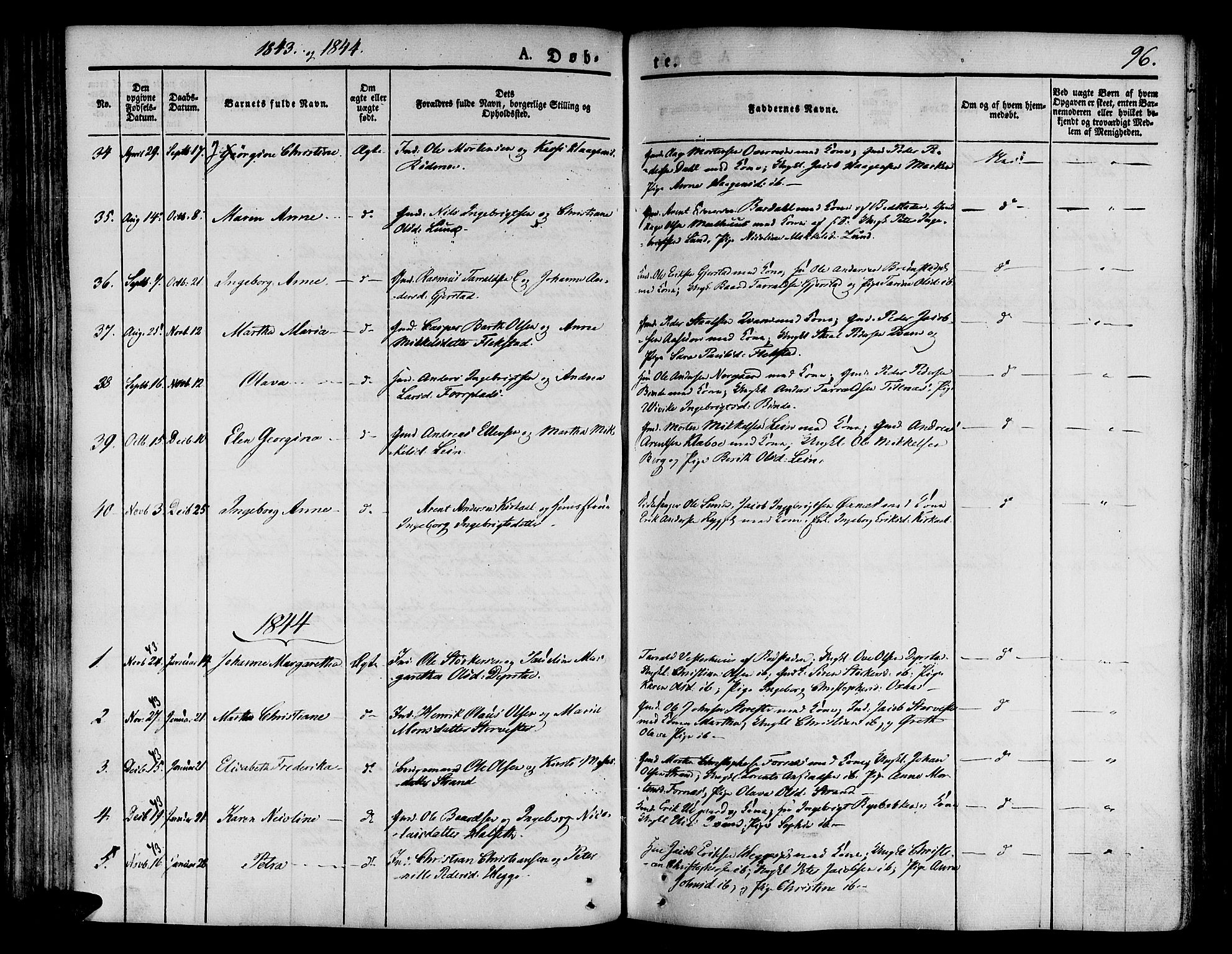 Ministerialprotokoller, klokkerbøker og fødselsregistre - Nord-Trøndelag, SAT/A-1458/746/L0445: Parish register (official) no. 746A04, 1826-1846, p. 96