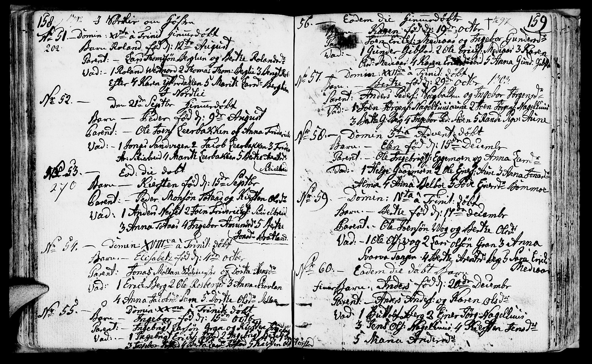 Ministerialprotokoller, klokkerbøker og fødselsregistre - Nord-Trøndelag, SAT/A-1458/749/L0468: Parish register (official) no. 749A02, 1787-1817, p. 158-159