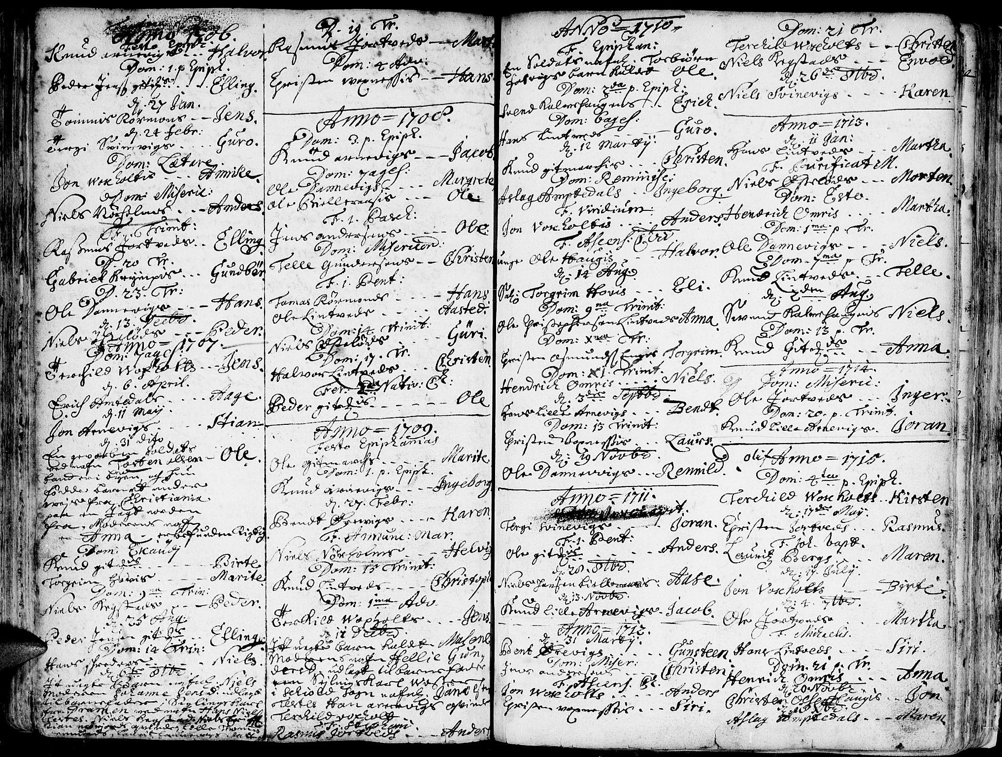 Hommedal sokneprestkontor, AV/SAK-1111-0023/F/Fa/Fab/L0001: Parish register (official) no. A 1 /2, 1690-1739