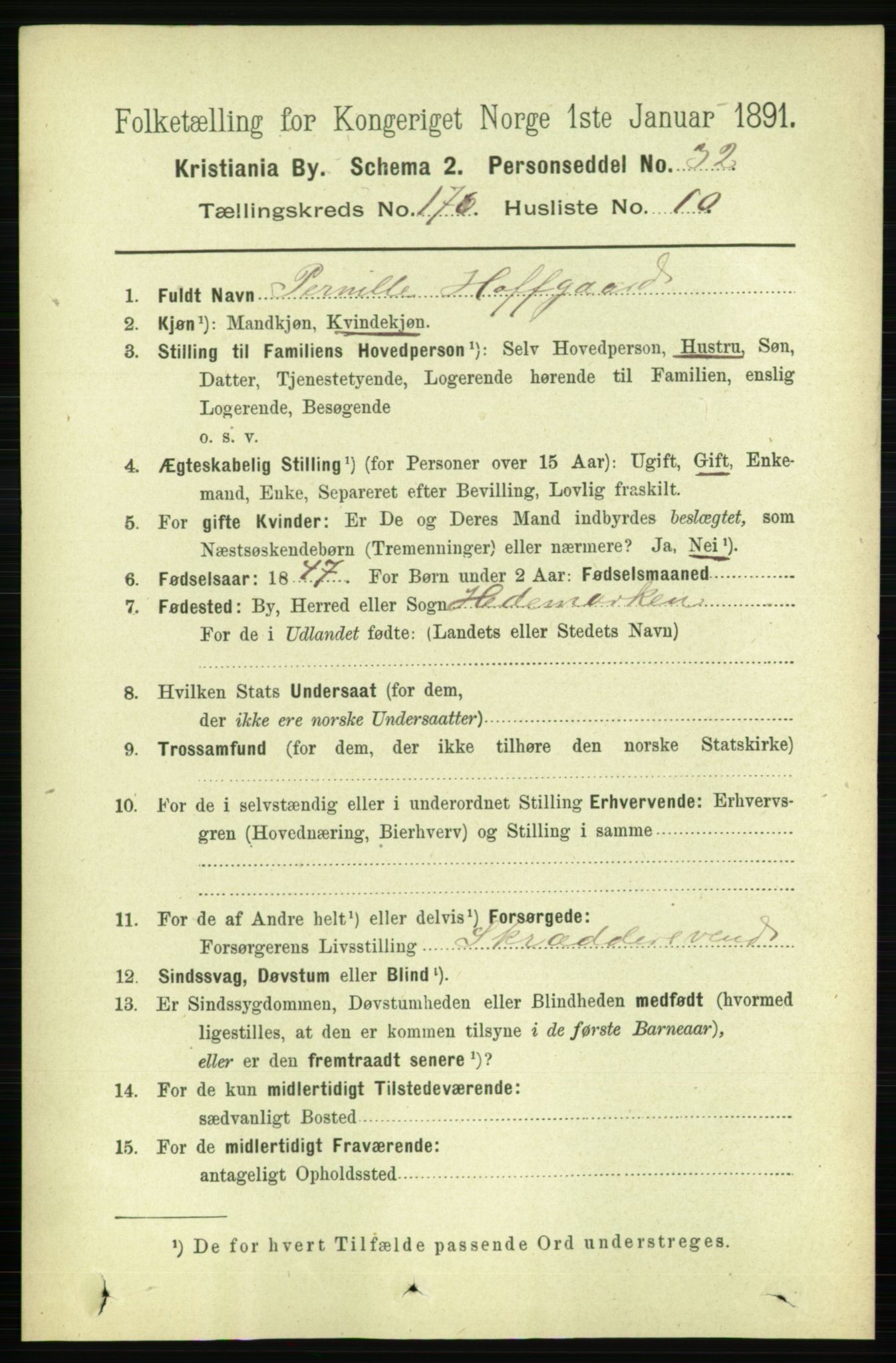 RA, 1891 census for 0301 Kristiania, 1891, p. 105938