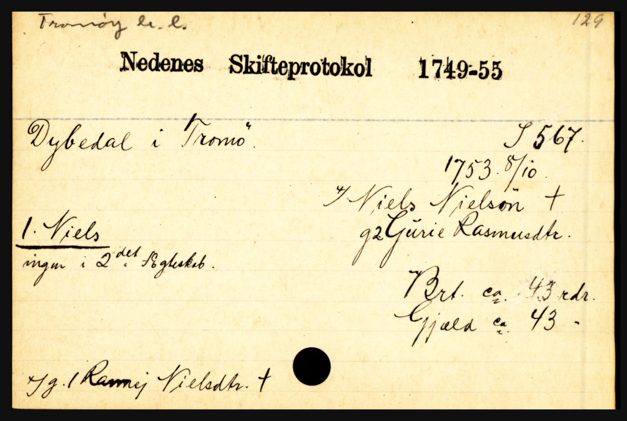 Nedenes sorenskriveri før 1824, AV/SAK-1221-0007/H, p. 5449