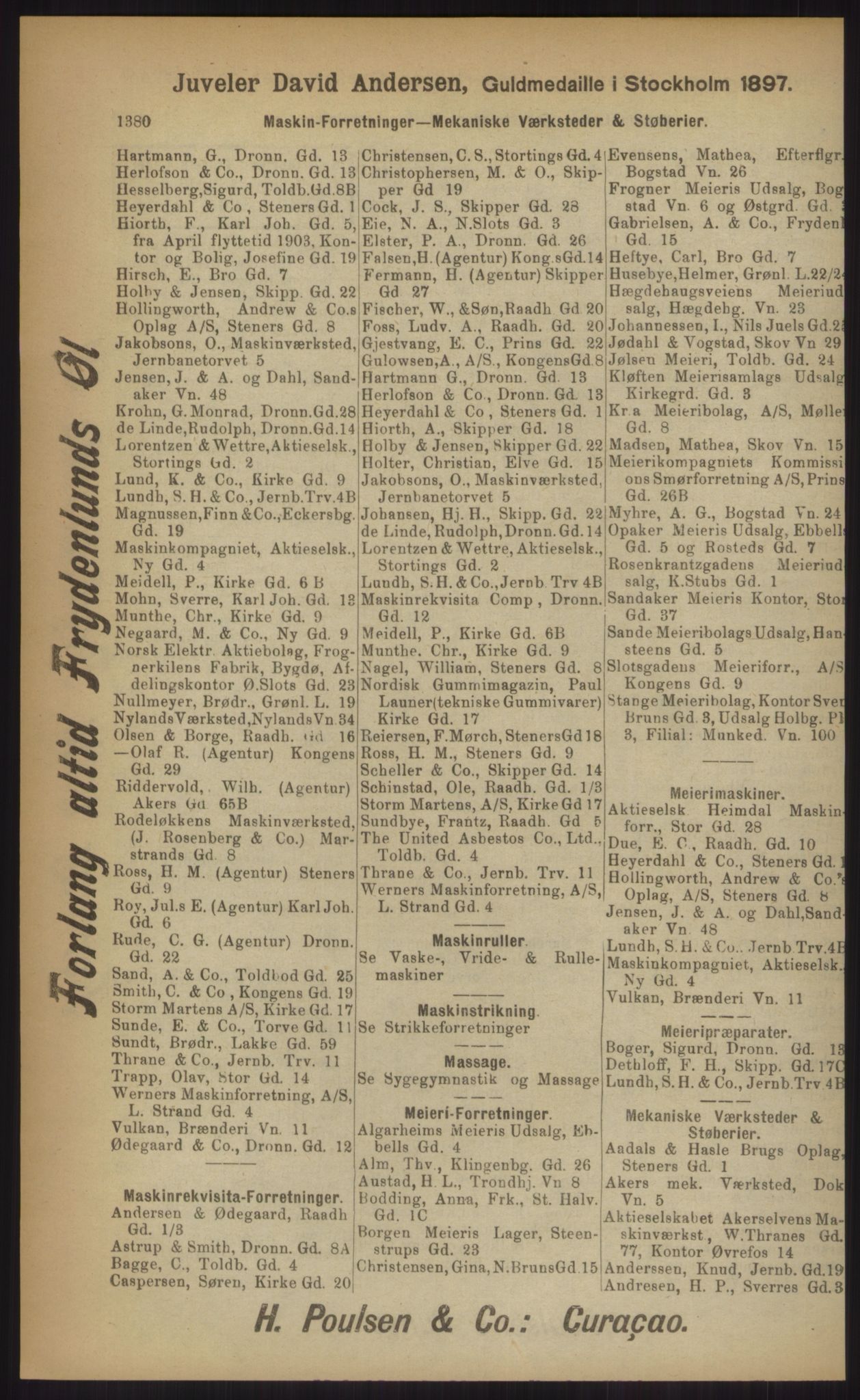 Kristiania/Oslo adressebok, PUBL/-, 1903, p. 1380
