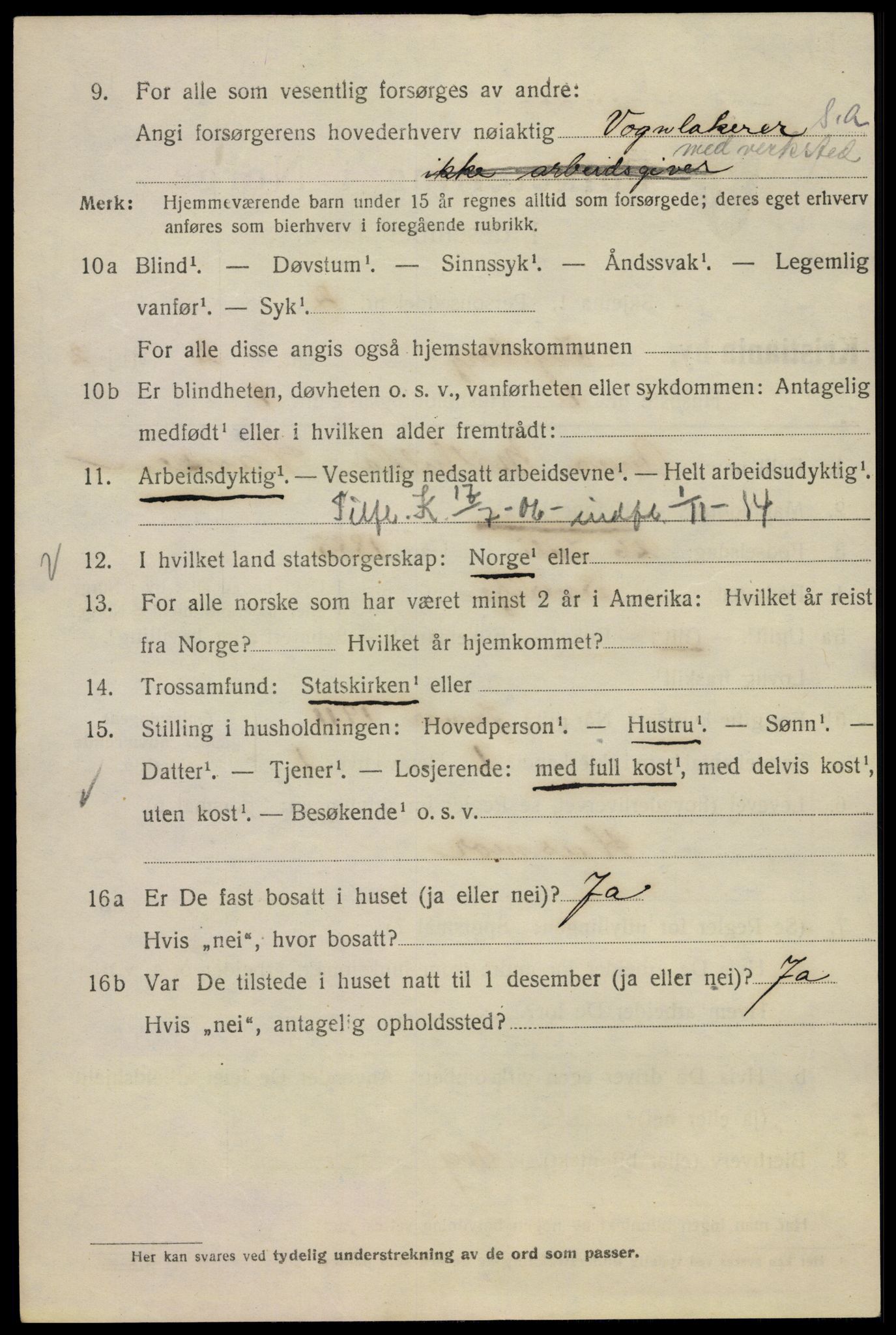 SAO, 1920 census for Kristiania, 1920, p. 309266