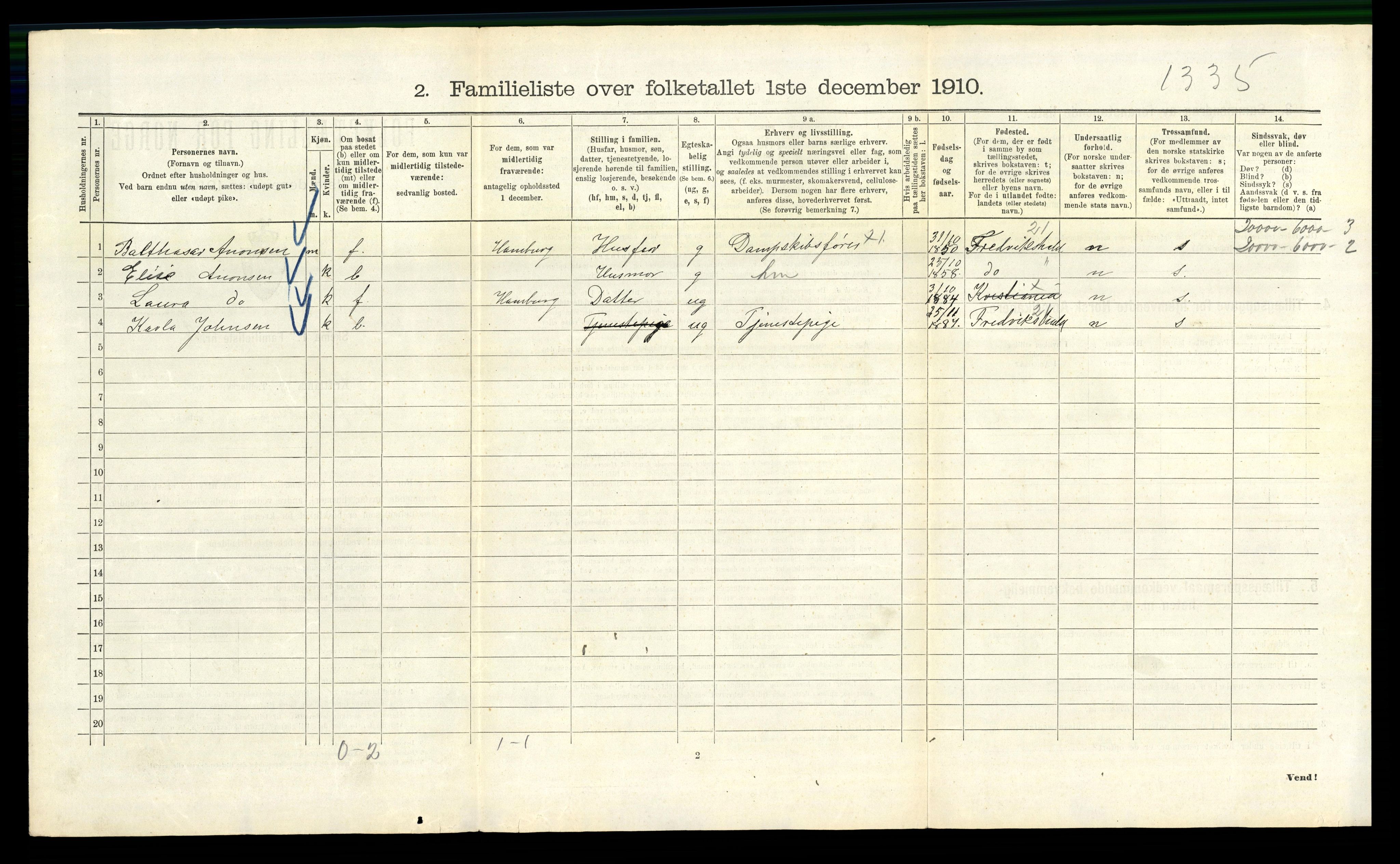 RA, 1910 census for Kristiania, 1910, p. 56246