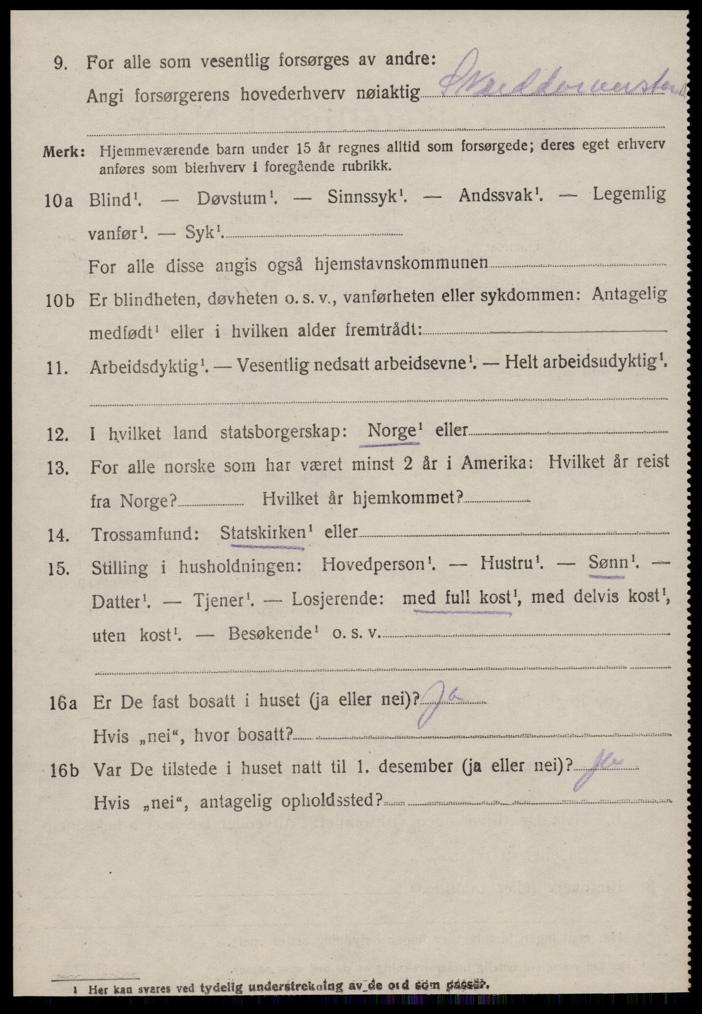 SAT, 1920 census for Aukra, 1920, p. 3940