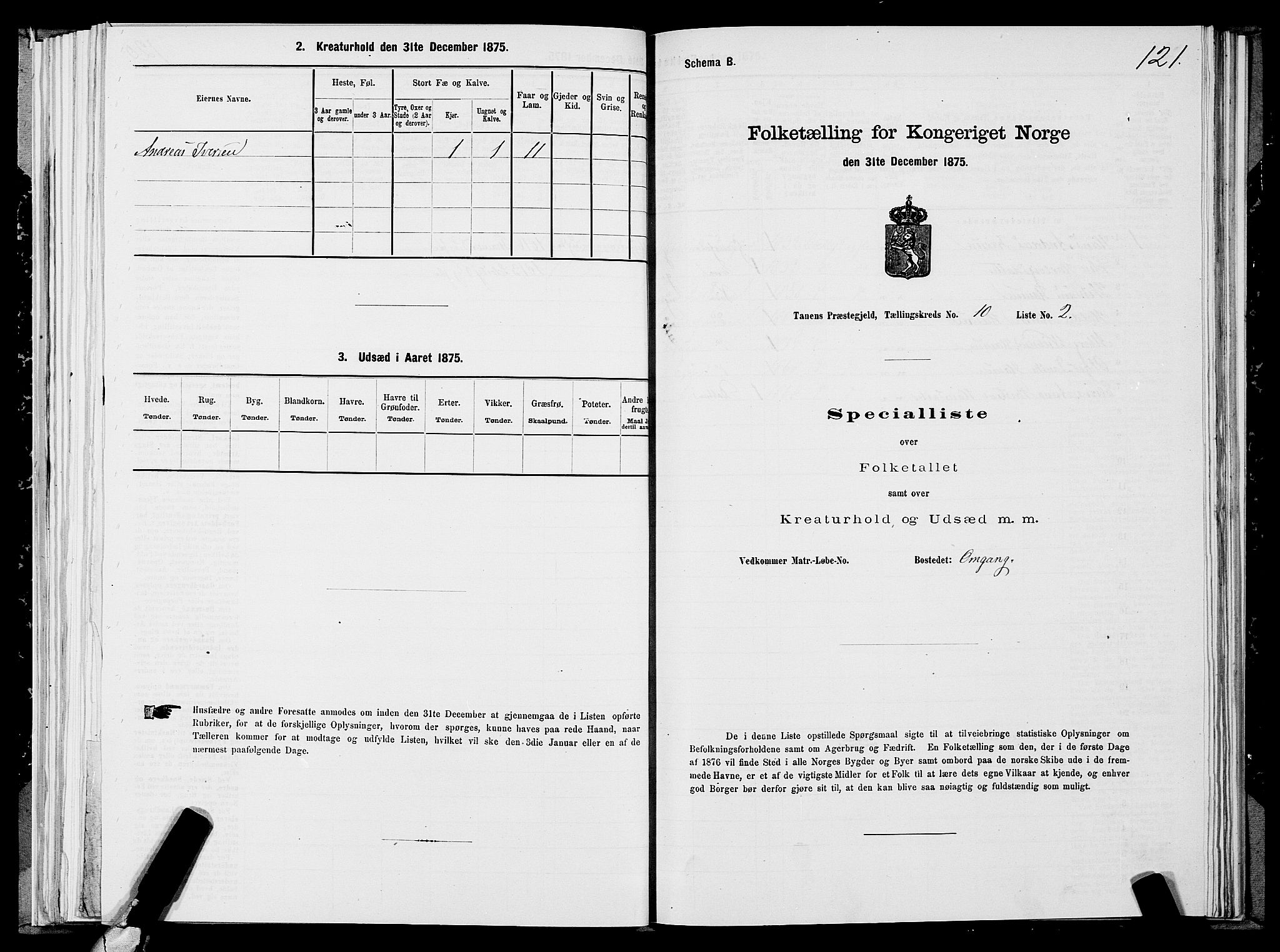 SATØ, 1875 census for 2025P Tana, 1875, p. 3121