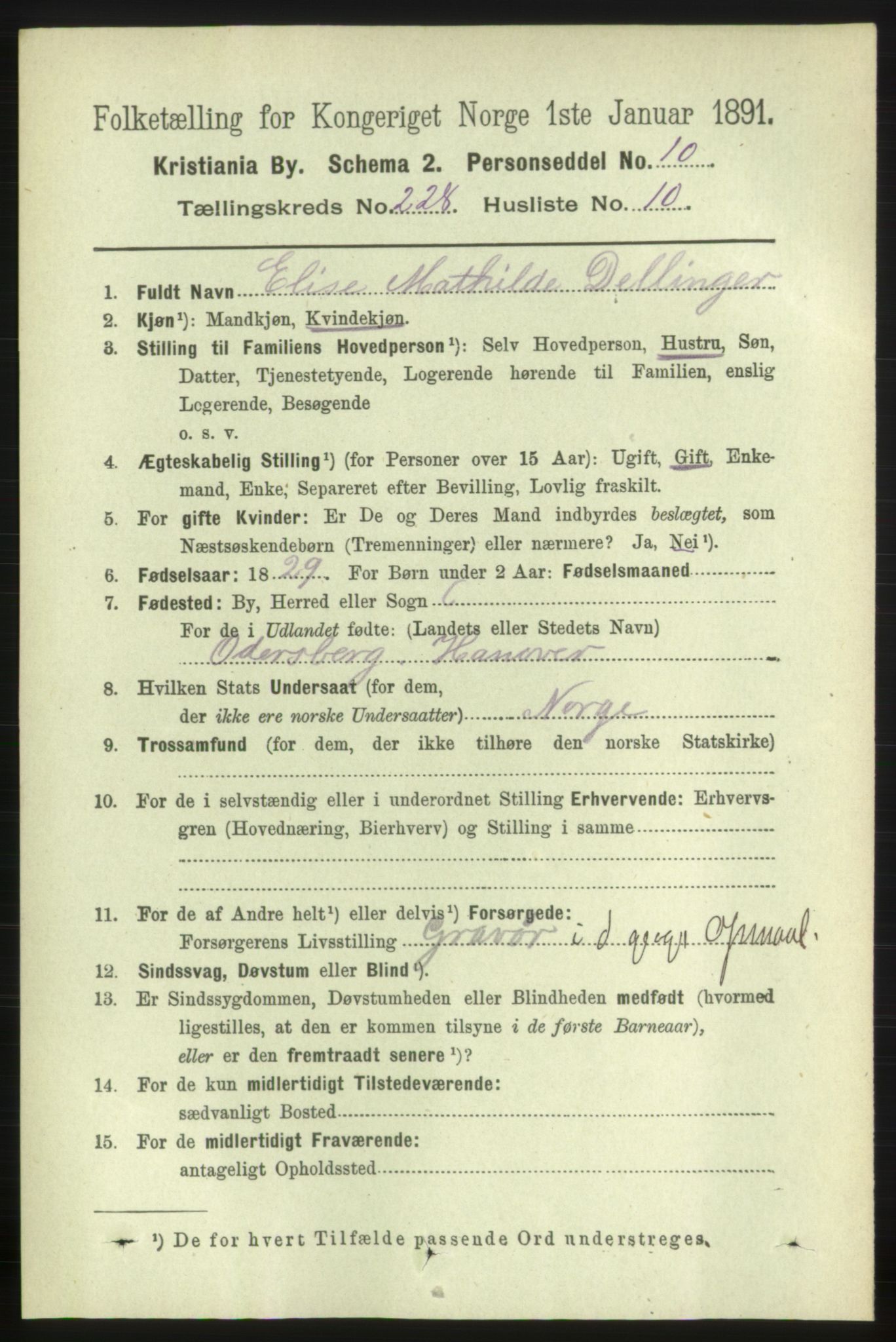 RA, 1891 census for 0301 Kristiania, 1891, p. 139665