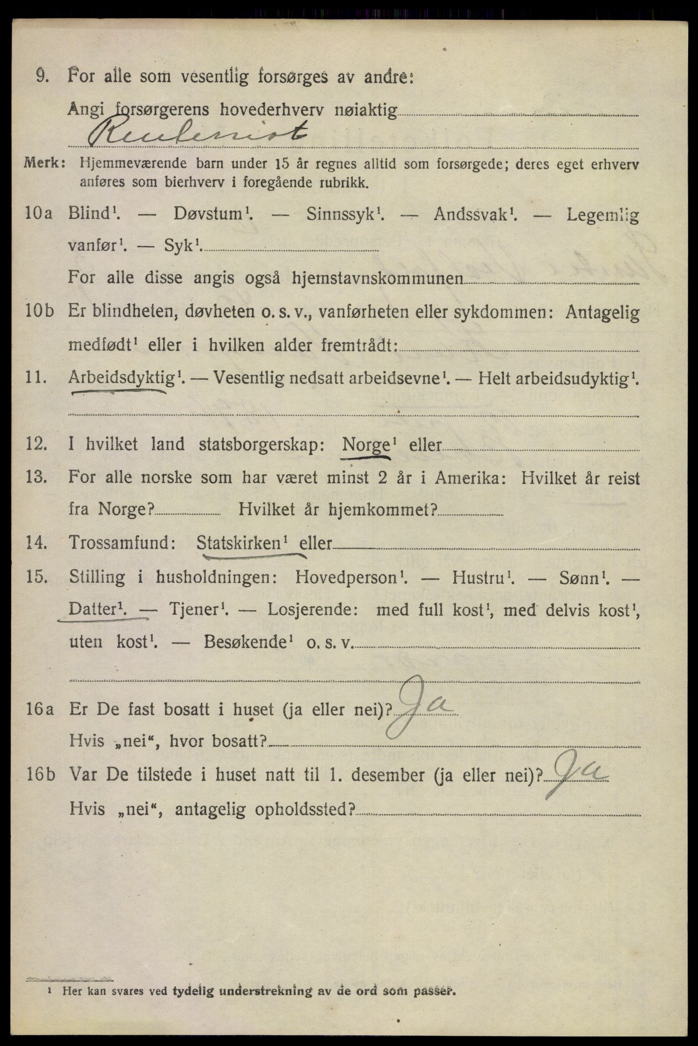 SAKO, 1920 census for Sande, 1920, p. 4057