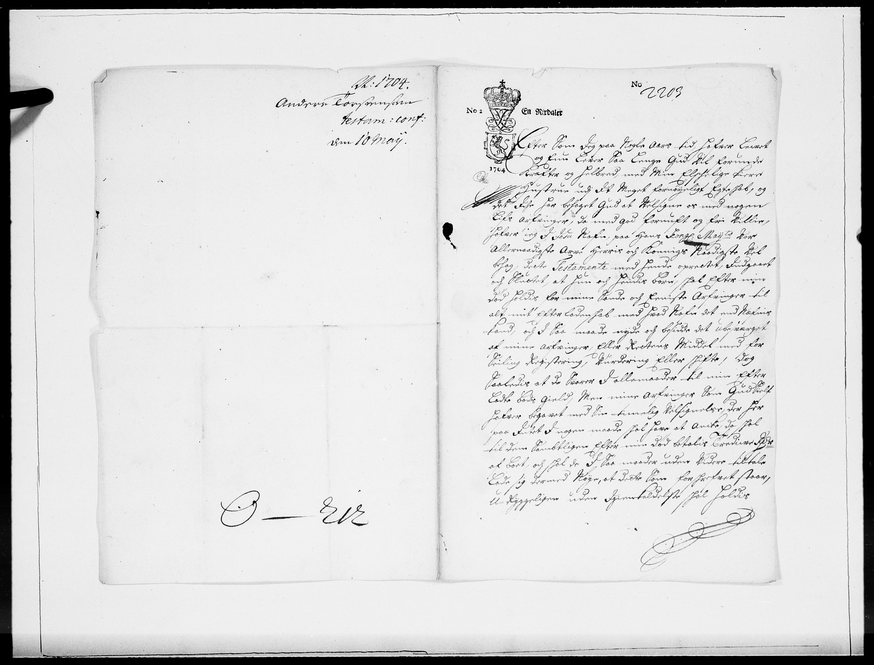 Danske Kanselli 1572-1799, AV/RA-EA-3023/F/Fc/Fcc/Fcca/L0057: Norske innlegg 1572-1799, 1704, p. 27