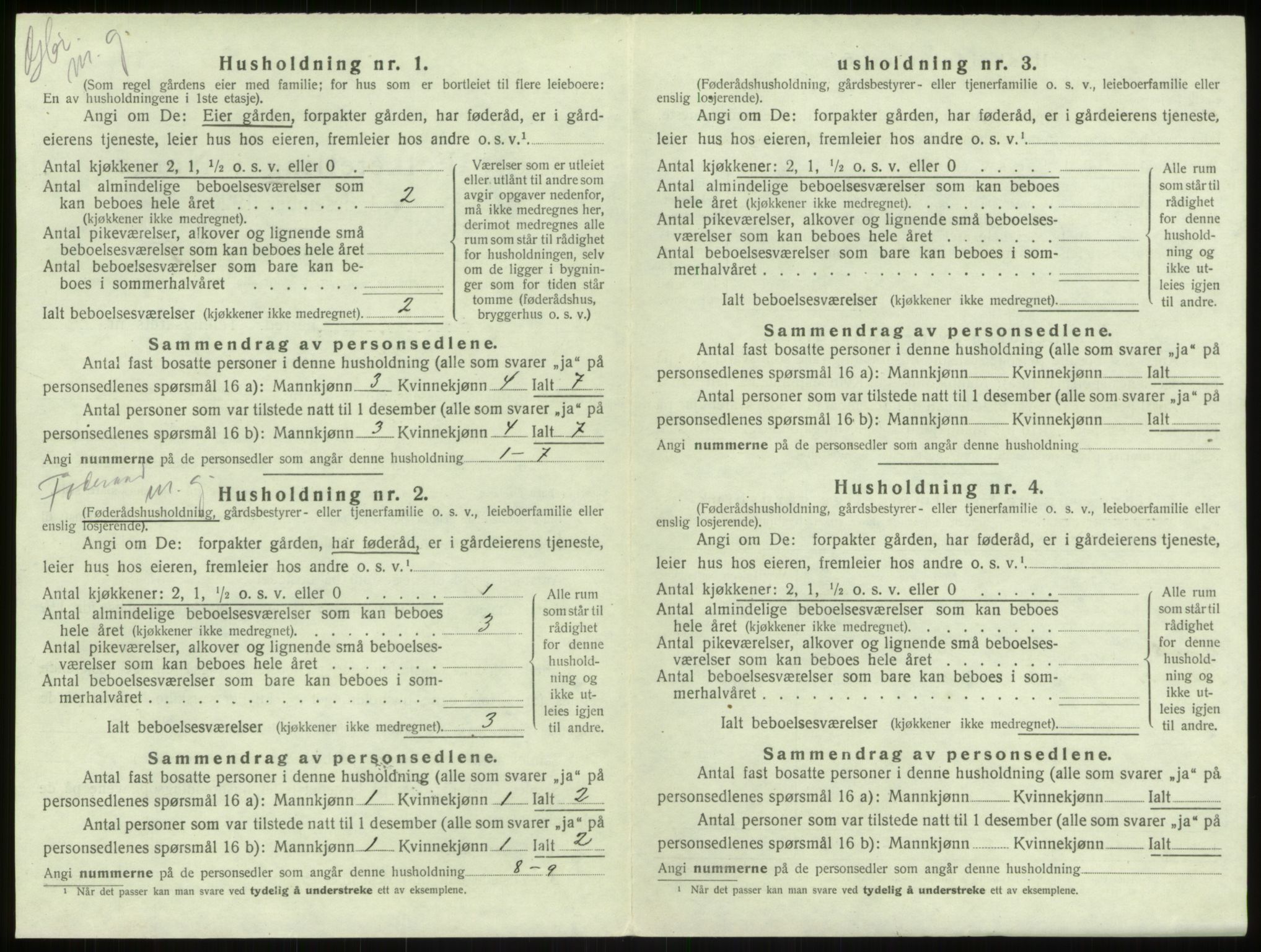 SAB, 1920 census for Haus, 1920, p. 737