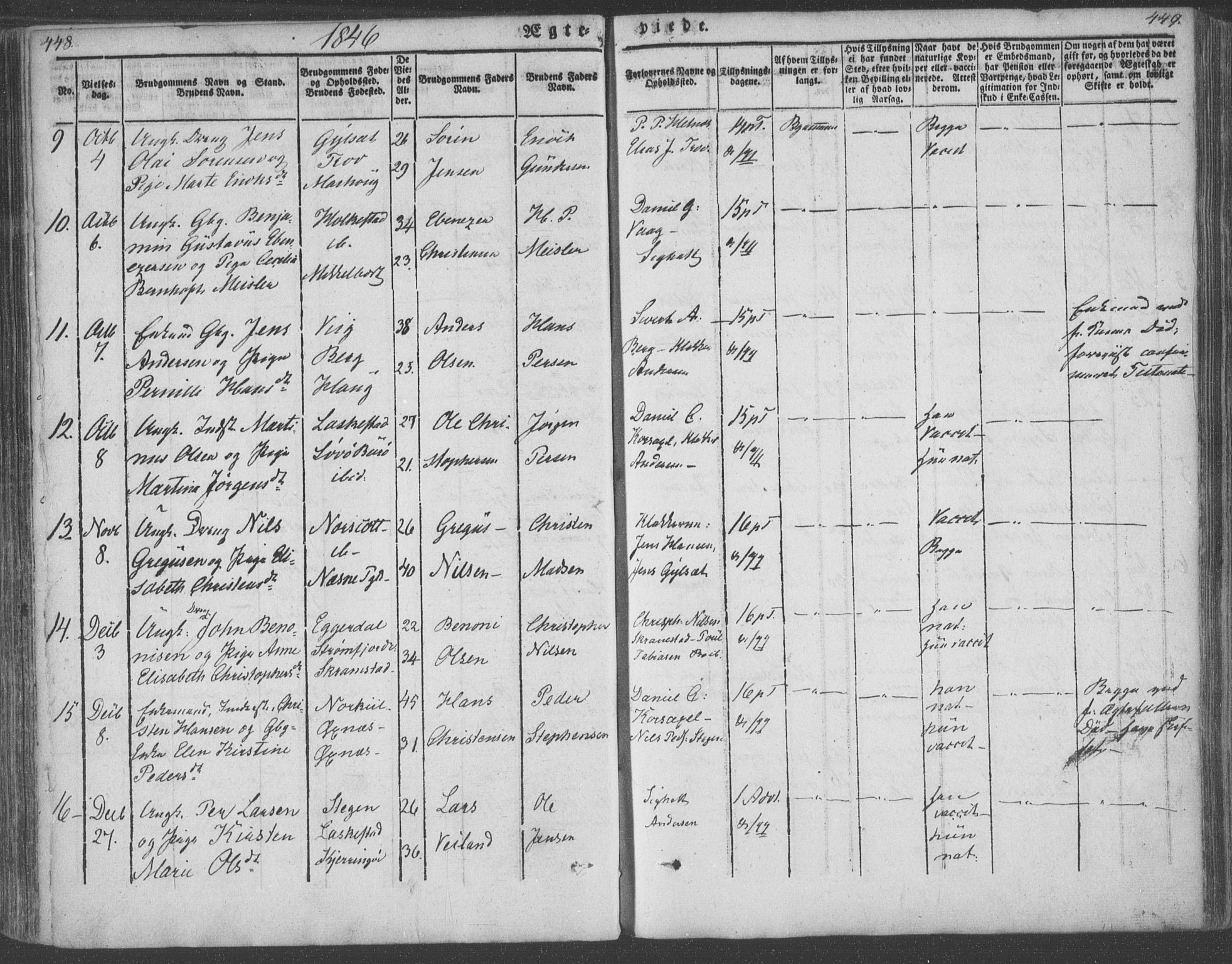 Ministerialprotokoller, klokkerbøker og fødselsregistre - Nordland, AV/SAT-A-1459/855/L0799: Parish register (official) no. 855A07, 1834-1852, p. 448-449