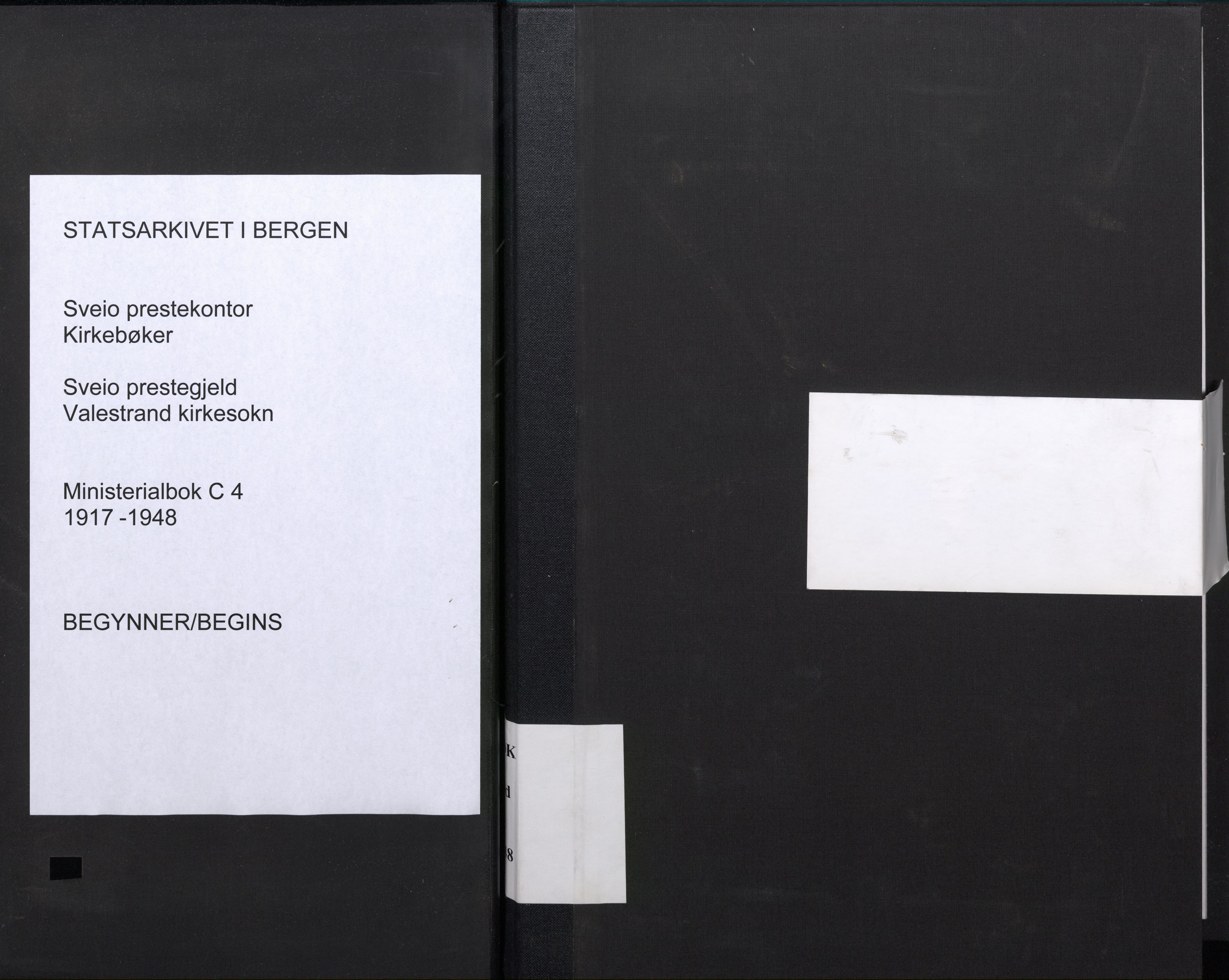Sveio Sokneprestembete, AV/SAB-A-78501/H/Haa: Parish register (official) no. C 4, 1917-1948