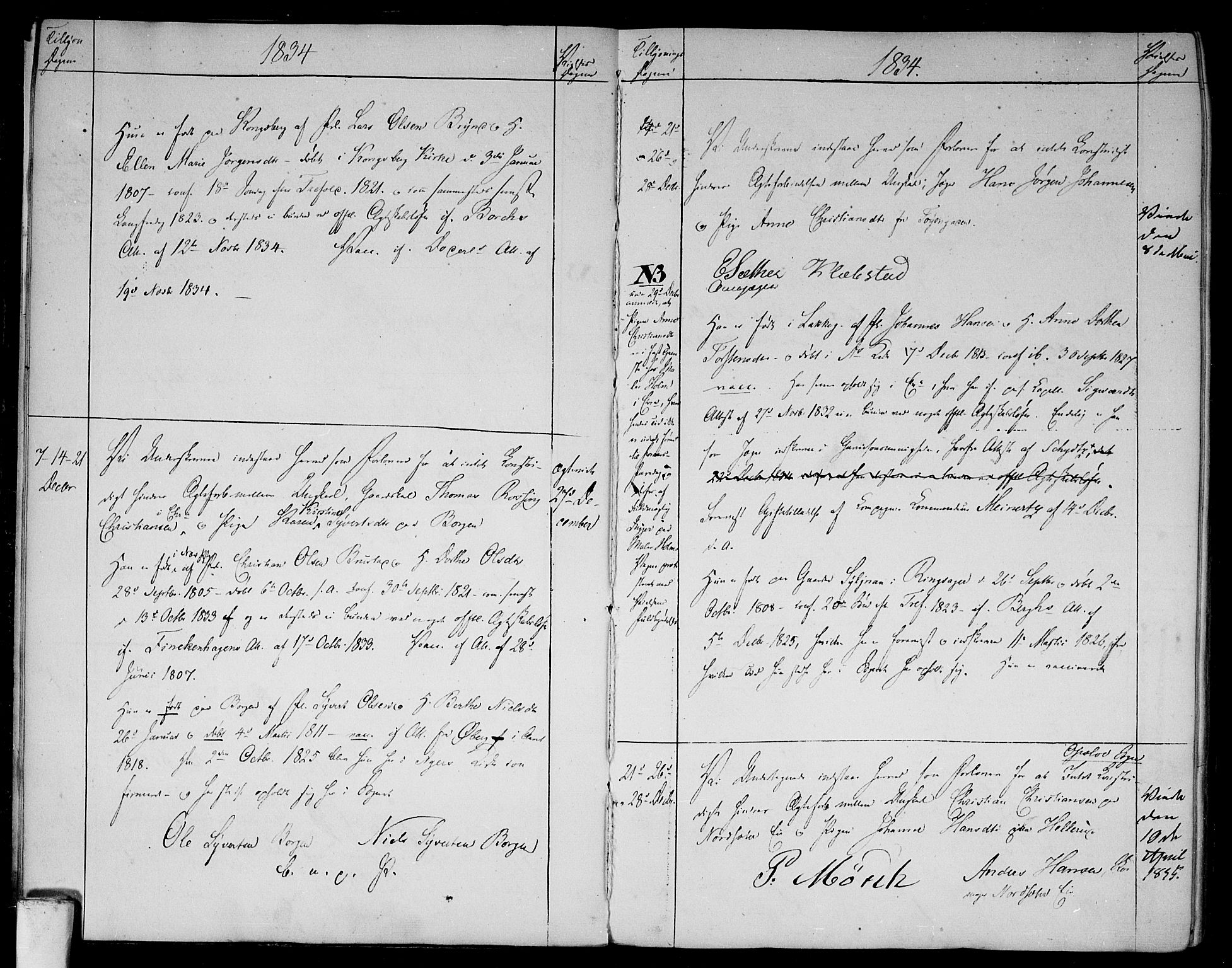 Aker prestekontor kirkebøker, SAO/A-10861/H/L0001: Banns register no. 1, 1834-1842