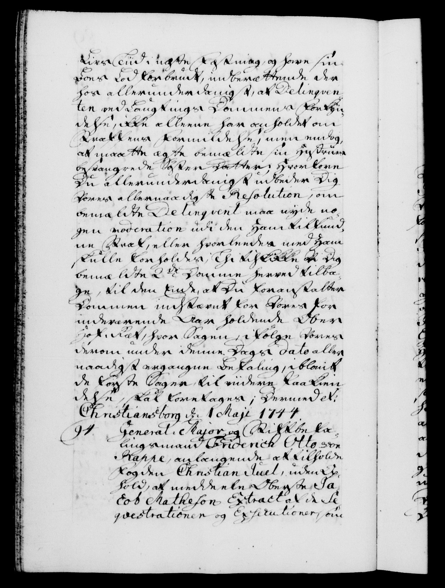 Danske Kanselli 1572-1799, AV/RA-EA-3023/F/Fc/Fca/Fcab/L0030: Norske tegnelser, 1744-1746, p. 89b