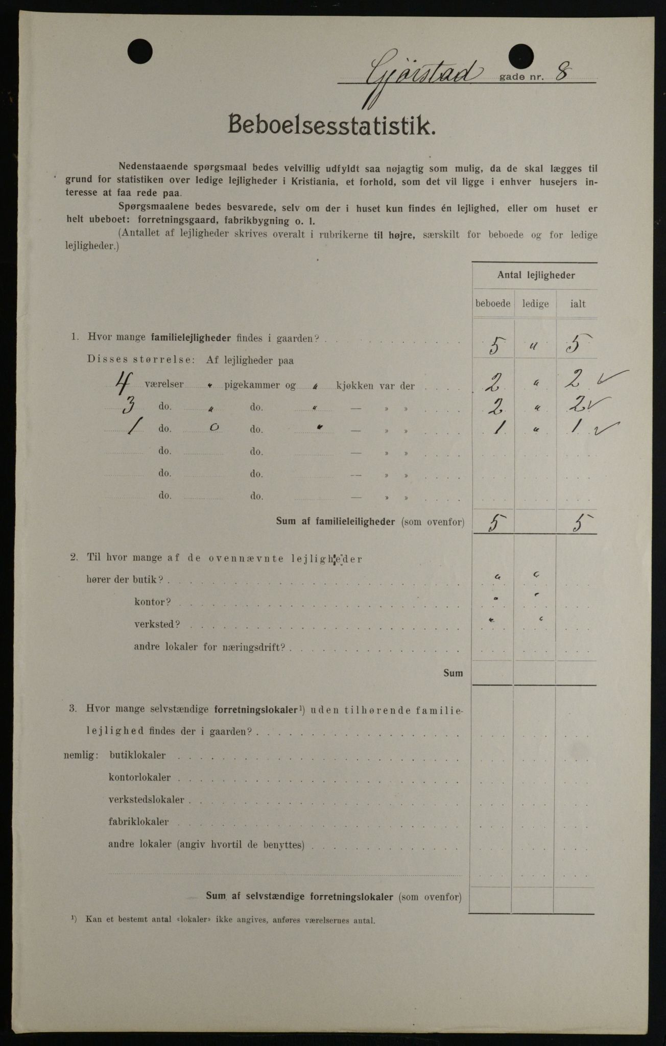 OBA, Municipal Census 1908 for Kristiania, 1908, p. 26418