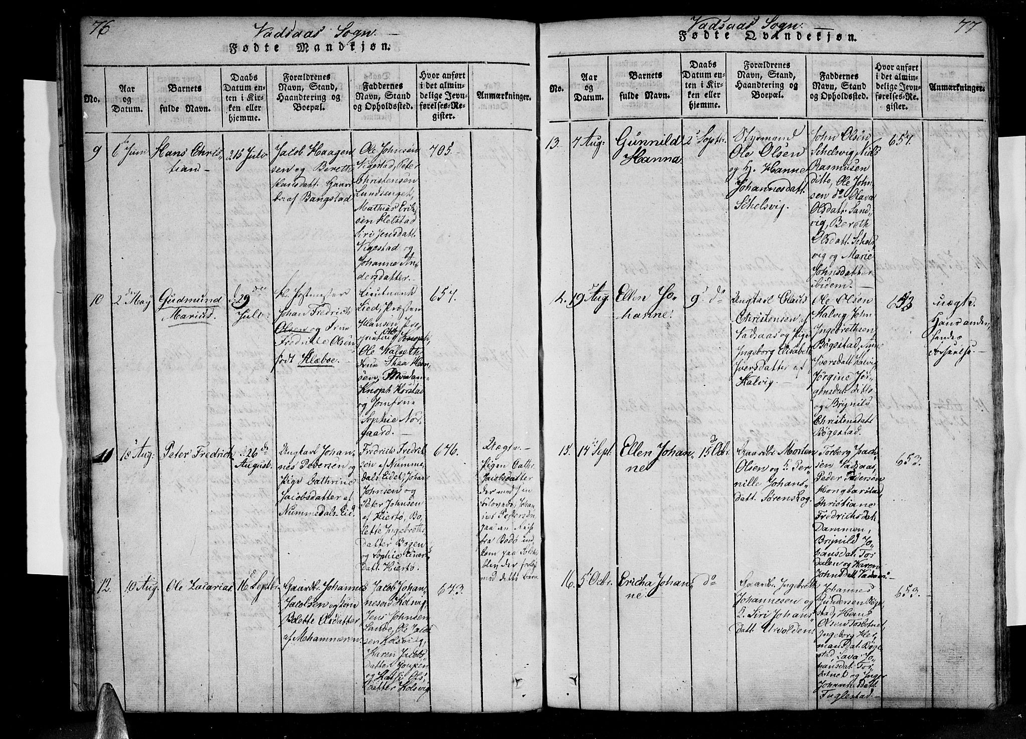 Ministerialprotokoller, klokkerbøker og fødselsregistre - Nordland, AV/SAT-A-1459/810/L0142: Parish register (official) no. 810A06 /1, 1819-1841, p. 76-77