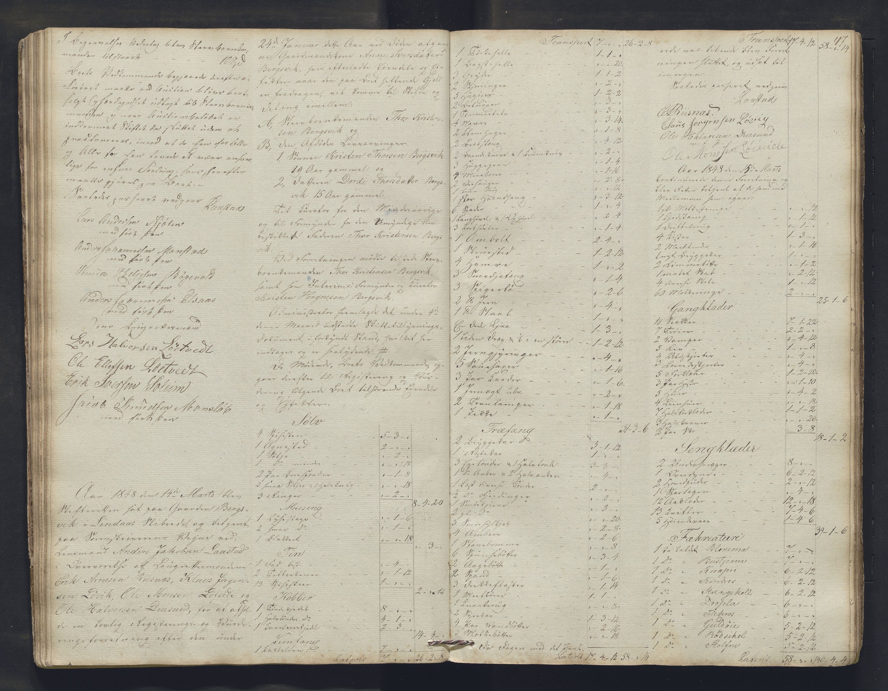 Nordhordland sorenskrivar, AV/SAB-A-2901/1/H/Hb/L0015: Registreringsprotokollar, 1846-1850, p. 47