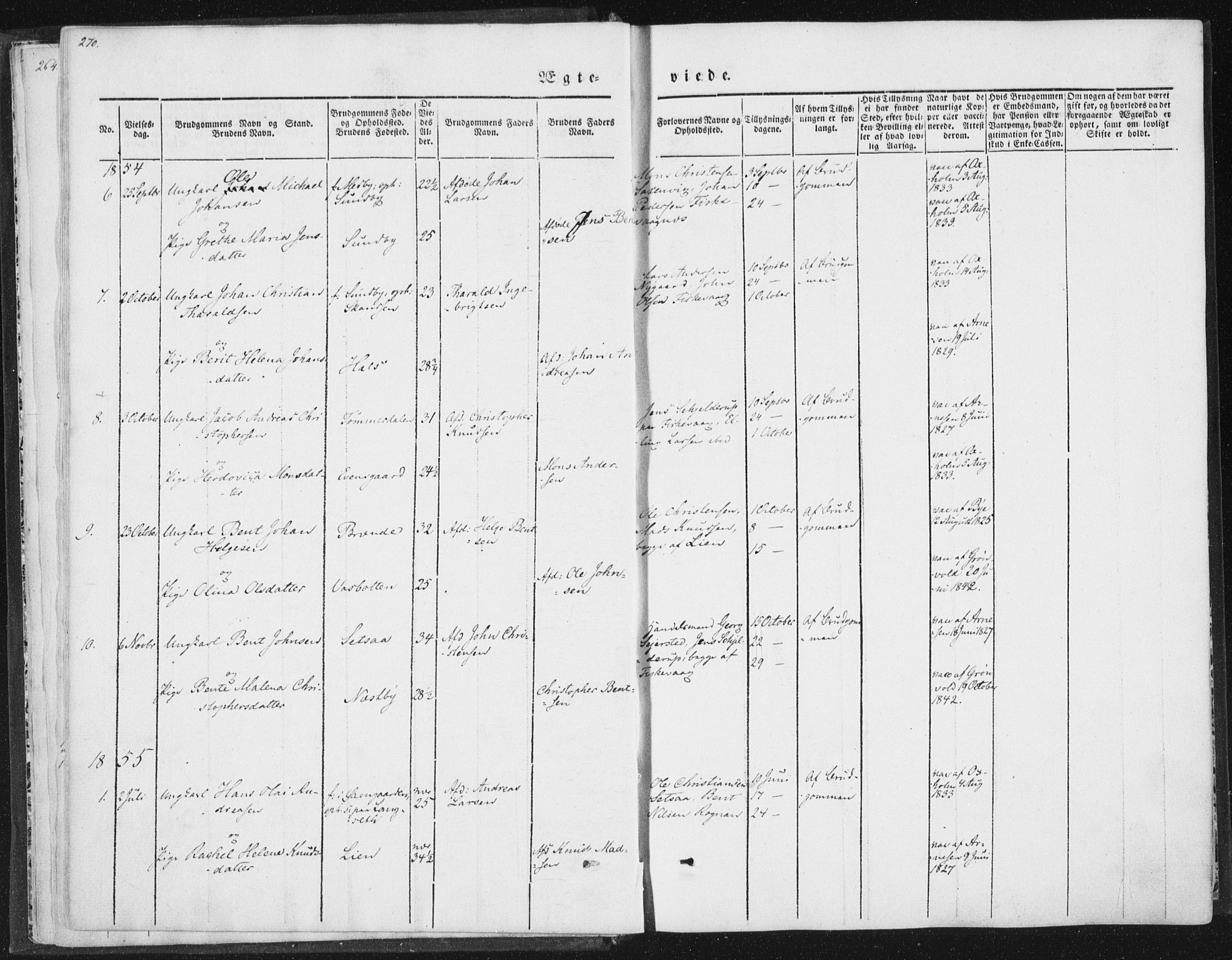 Ministerialprotokoller, klokkerbøker og fødselsregistre - Nordland, SAT/A-1459/847/L0667: Parish register (official) no. 847A07, 1842-1871, p. 270