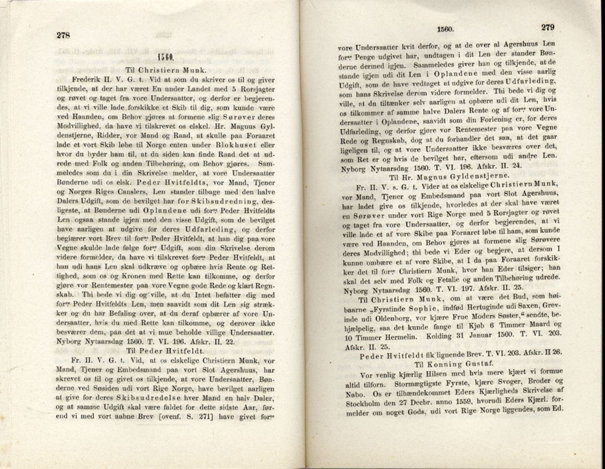 Publikasjoner utgitt av Det Norske Historiske Kildeskriftfond, PUBL/-/-/-: Norske Rigs-Registranter, bind 1, 1523-1571, p. 278-279