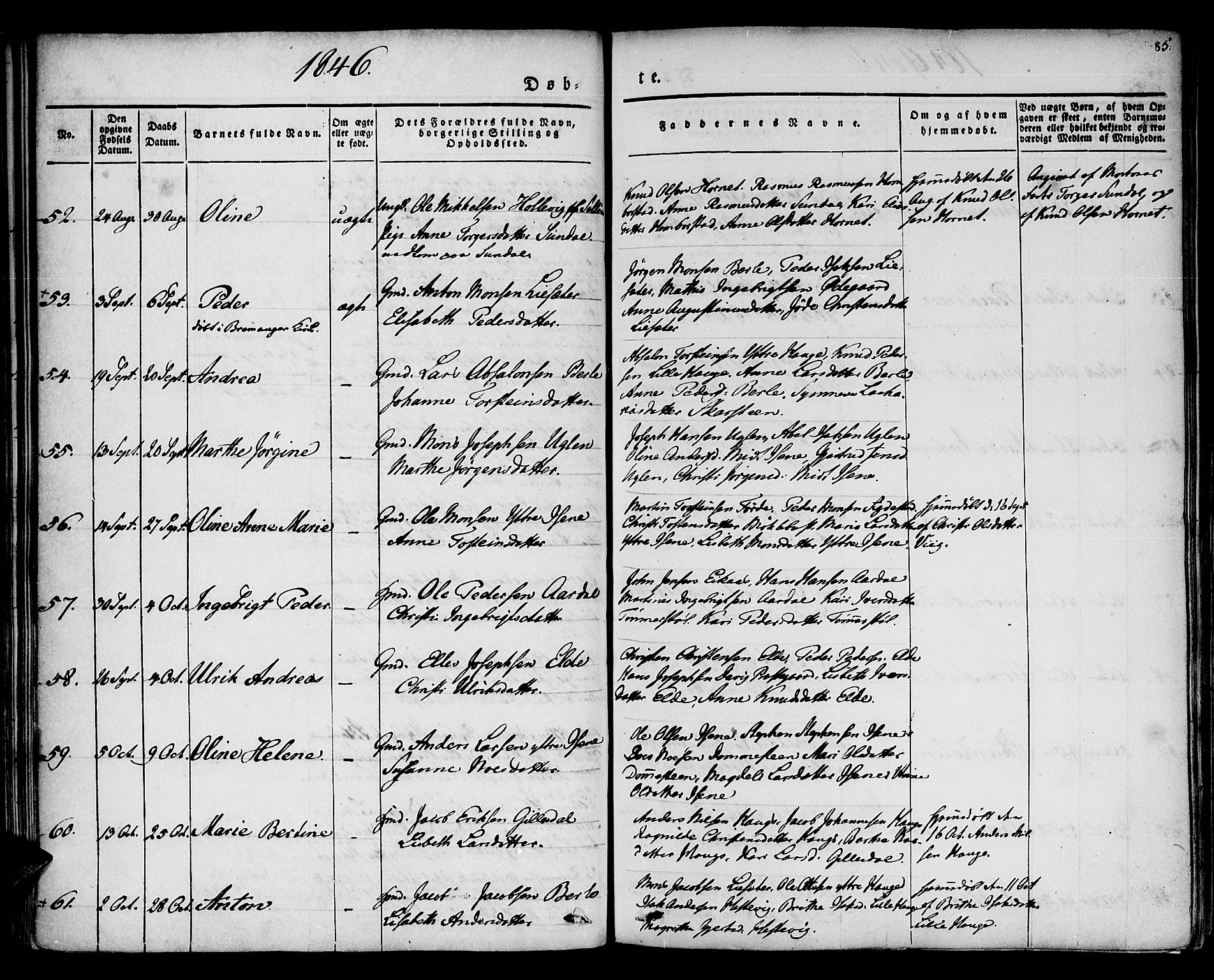 Davik sokneprestembete, AV/SAB-A-79701/H/Haa/Haaa/L0004: Parish register (official) no. A 4, 1830-1849, p. 85