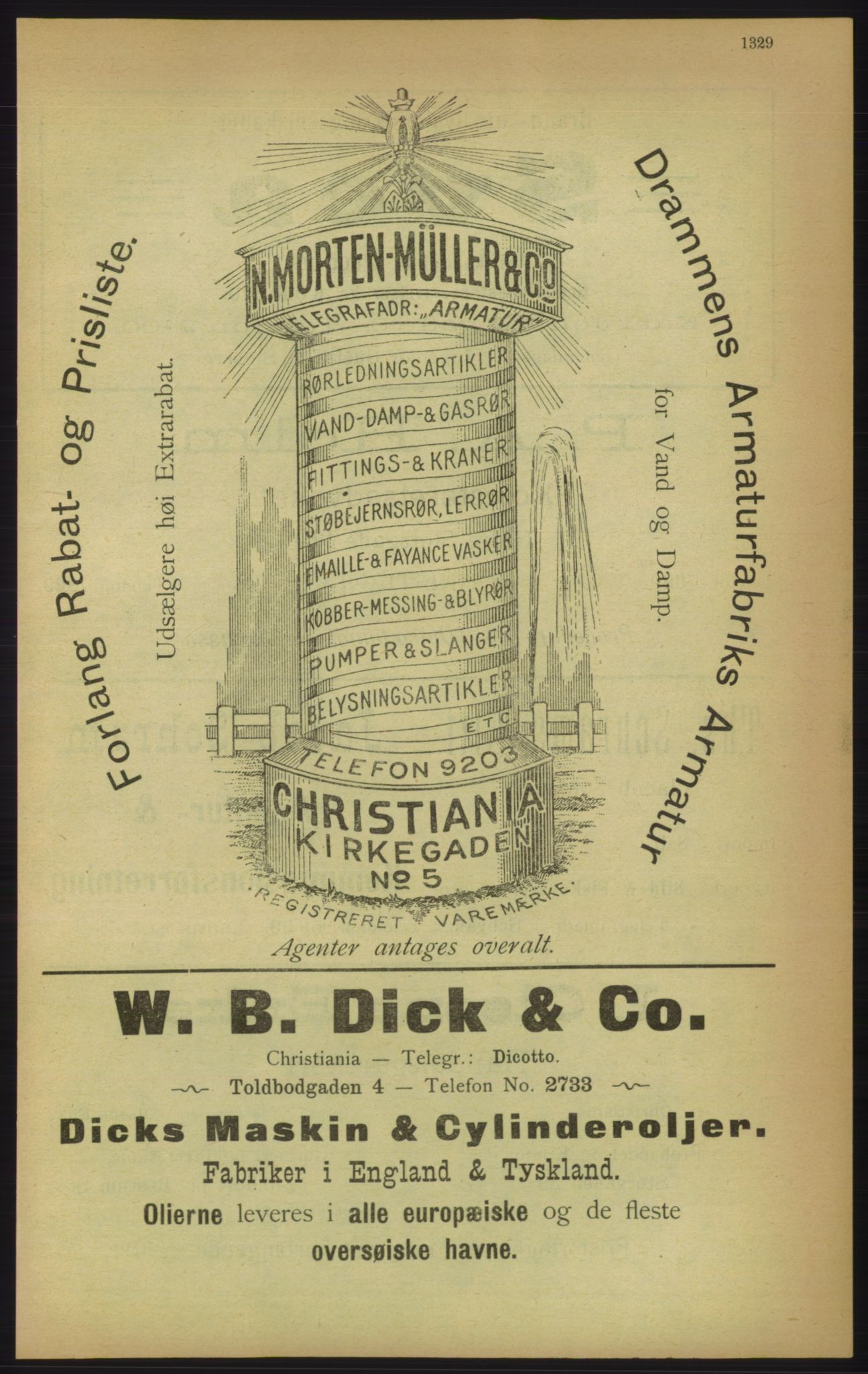 Kristiania/Oslo adressebok, PUBL/-, 1905, p. 1329