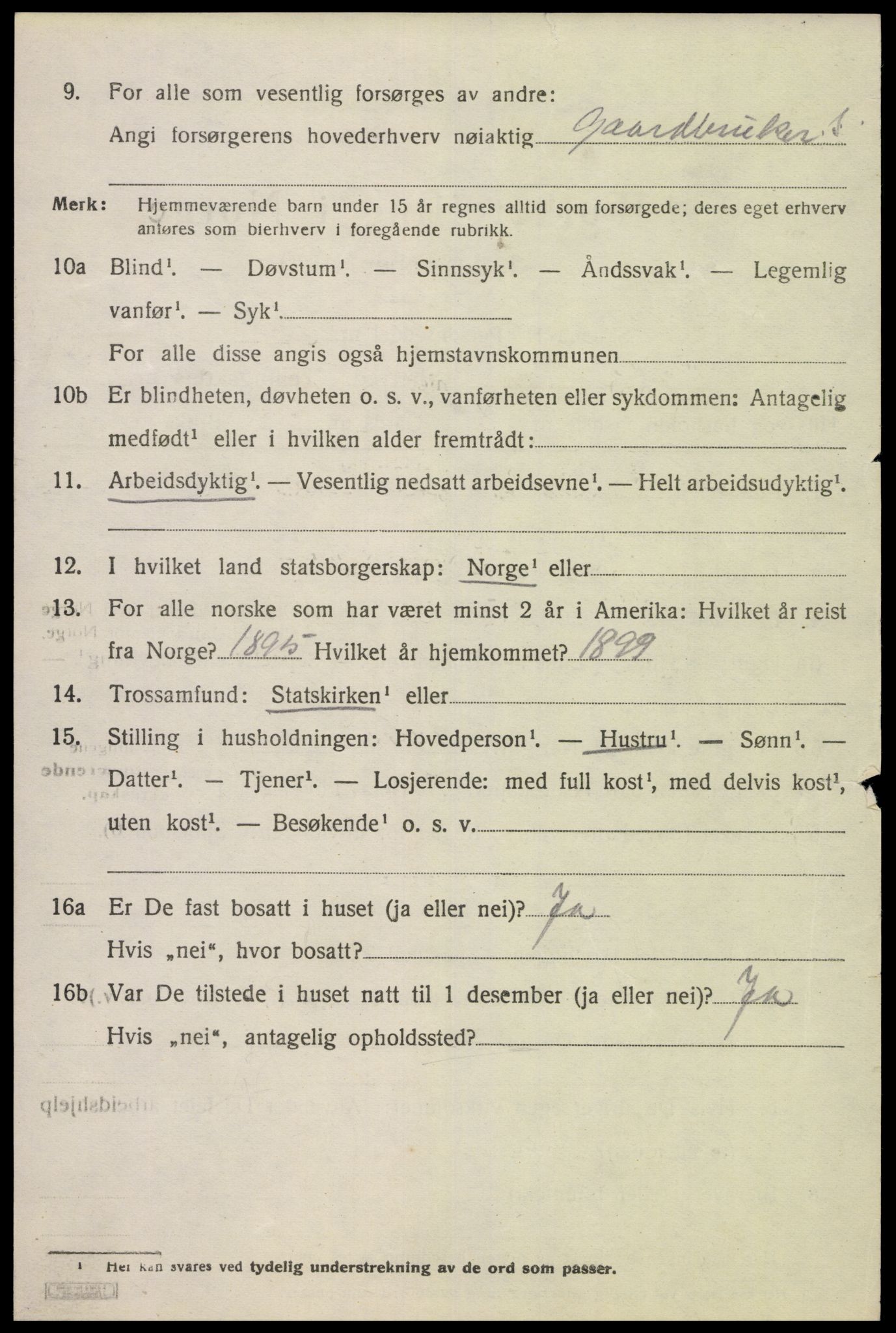 SAK, 1920 census for Feda, 1920, p. 1850